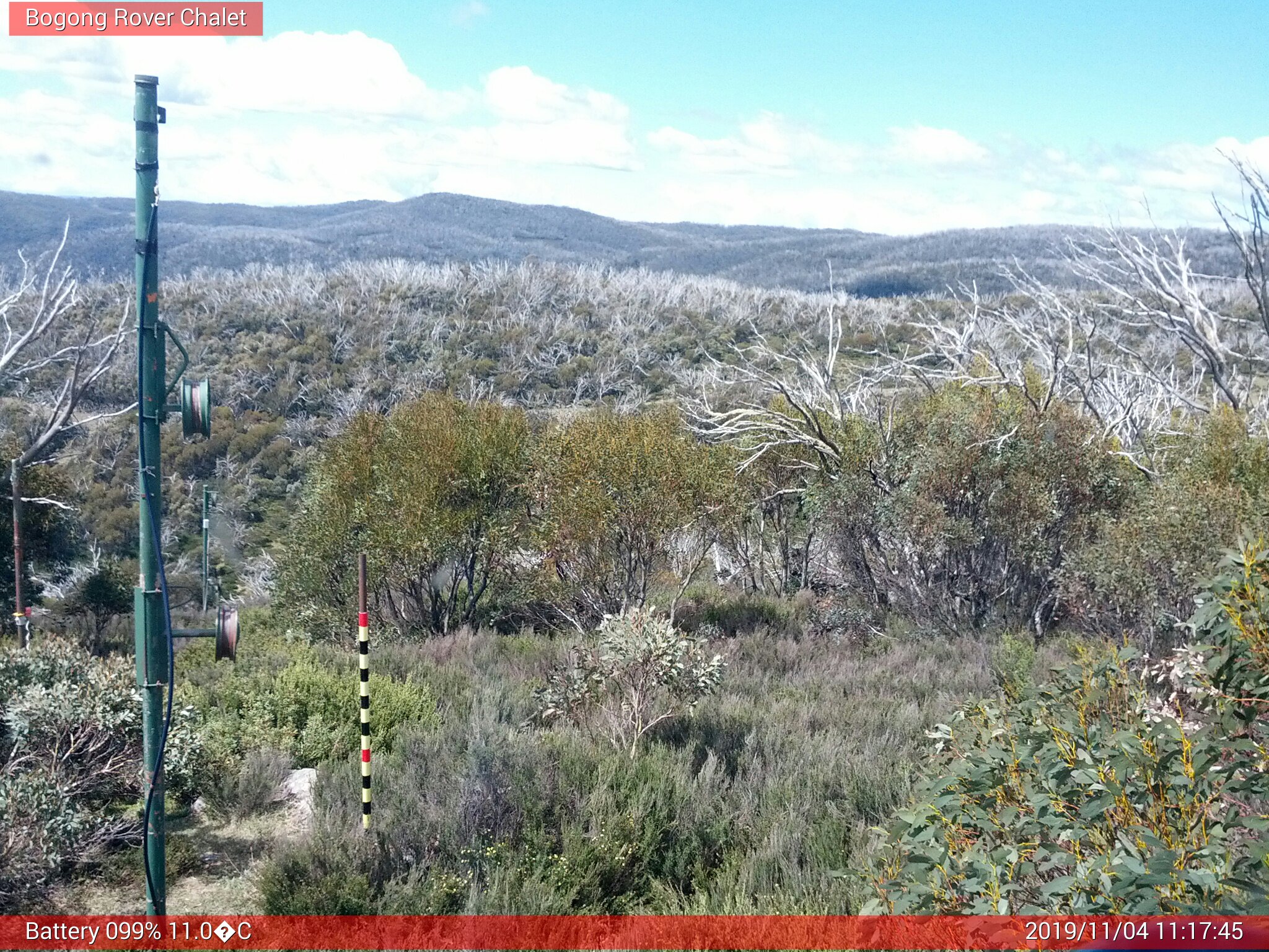 Bogong Web Cam 11:17am Monday 4th of November 2019