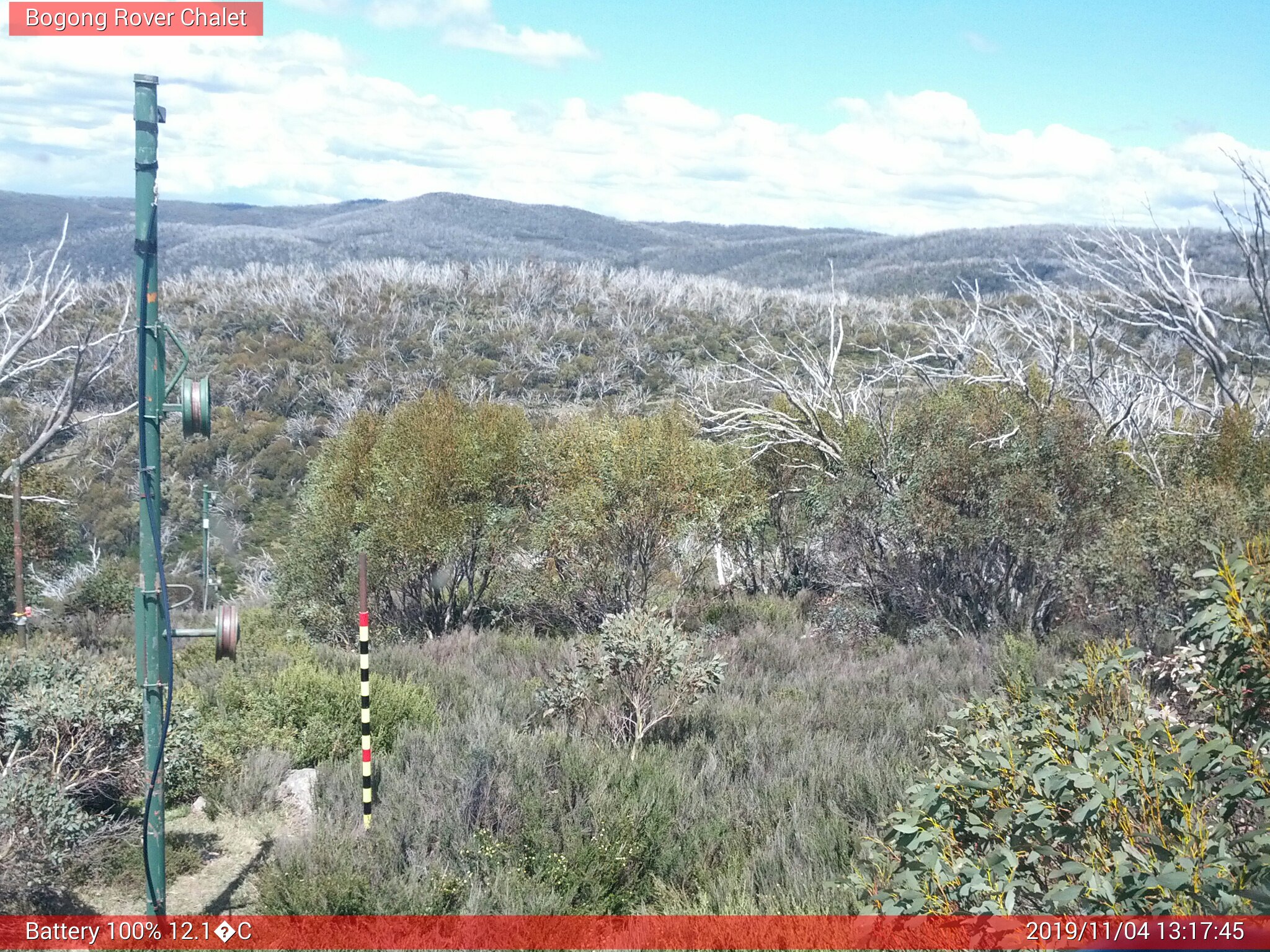 Bogong Web Cam 1:17pm Monday 4th of November 2019