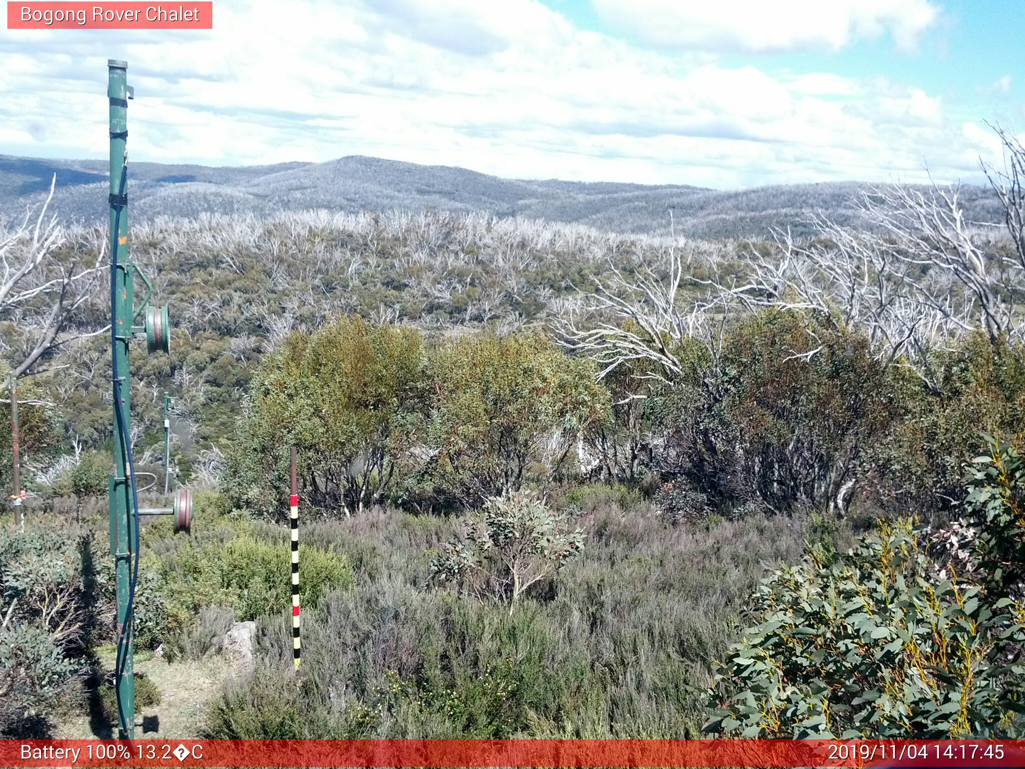 Bogong Web Cam 2:17pm Monday 4th of November 2019