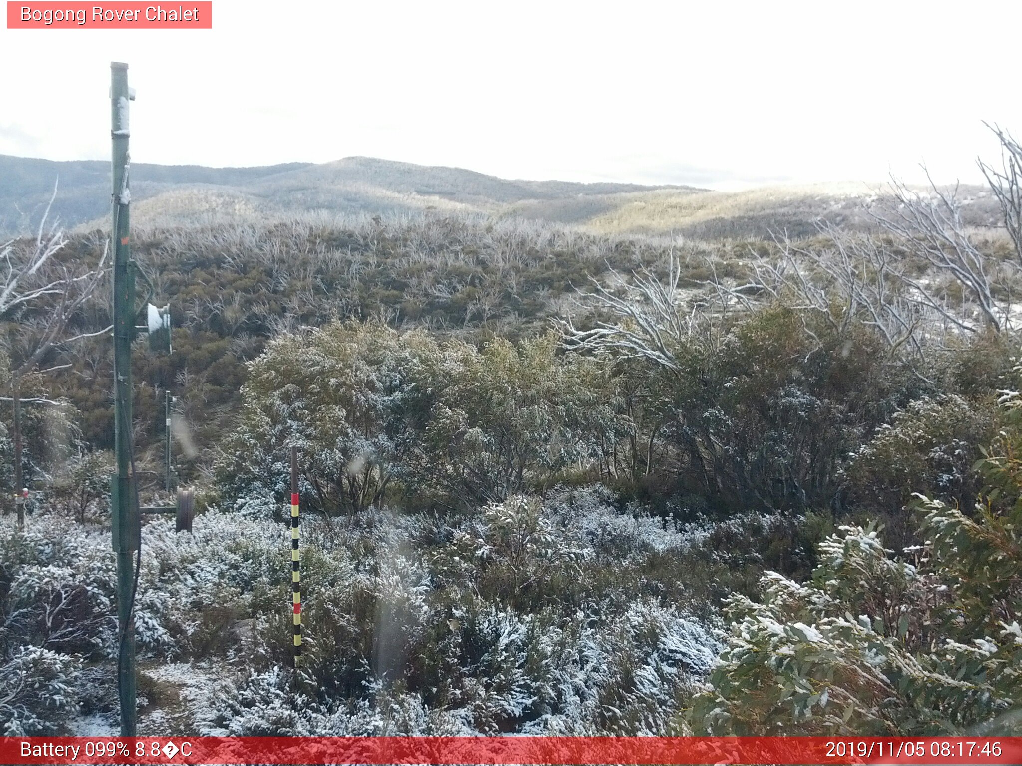 Bogong Web Cam 8:17am Tuesday 5th of November 2019