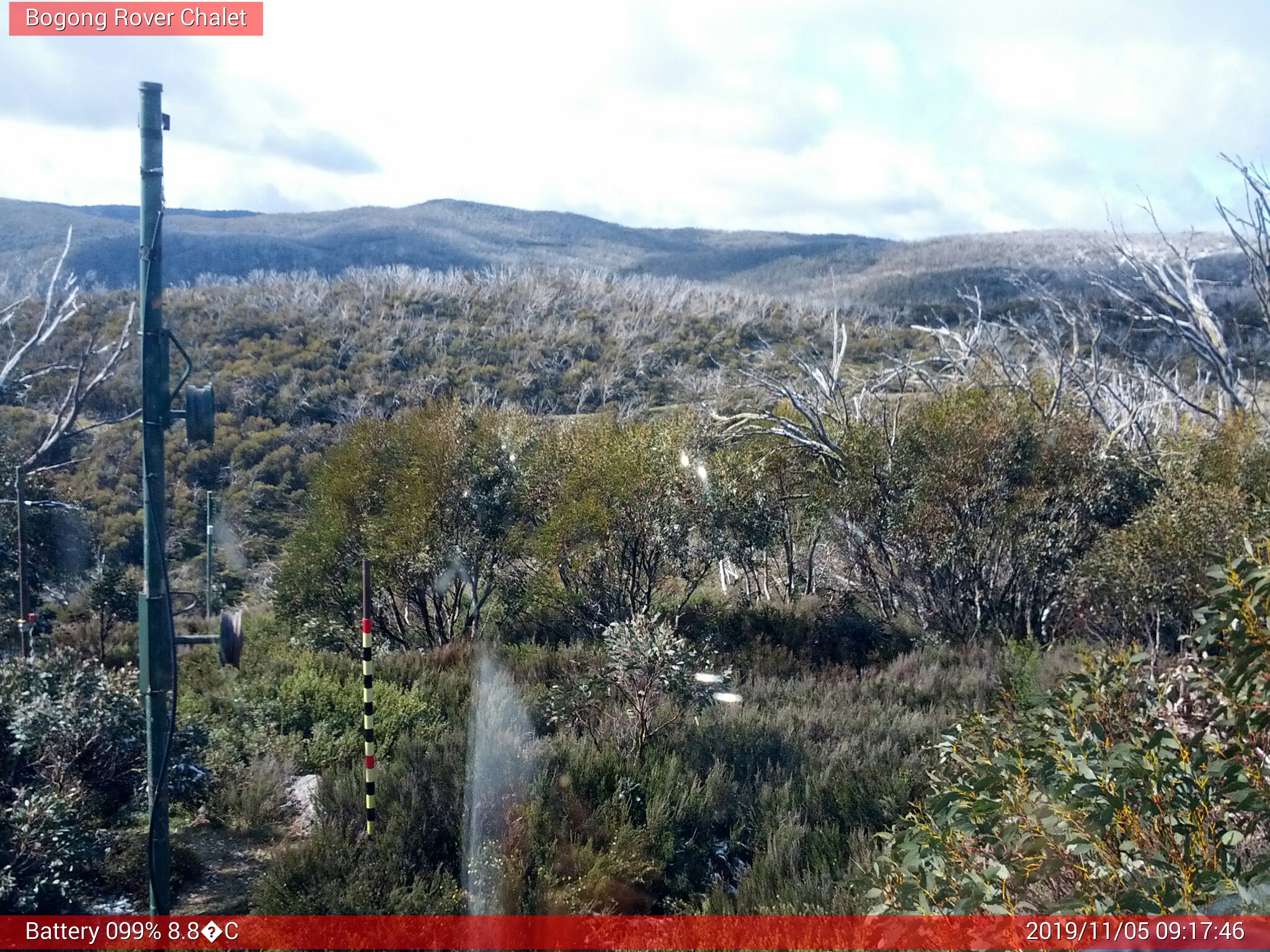 Bogong Web Cam 9:17am Tuesday 5th of November 2019