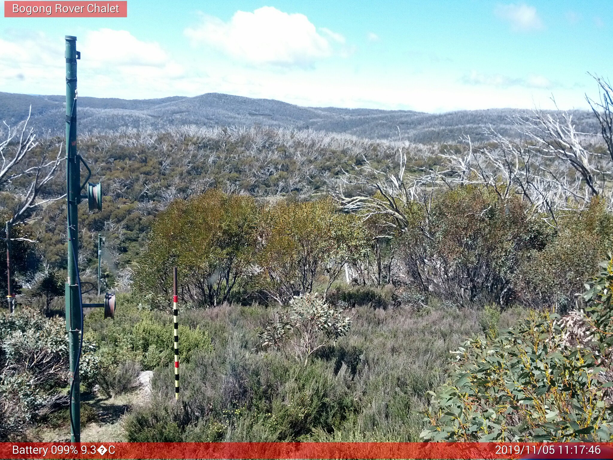 Bogong Web Cam 11:17am Tuesday 5th of November 2019