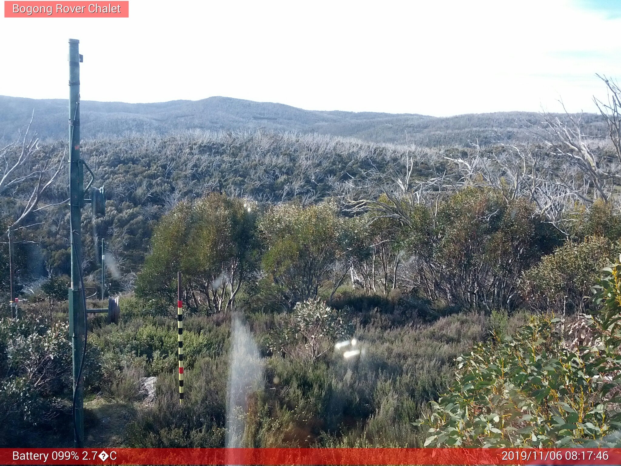 Bogong Web Cam 8:17am Wednesday 6th of November 2019