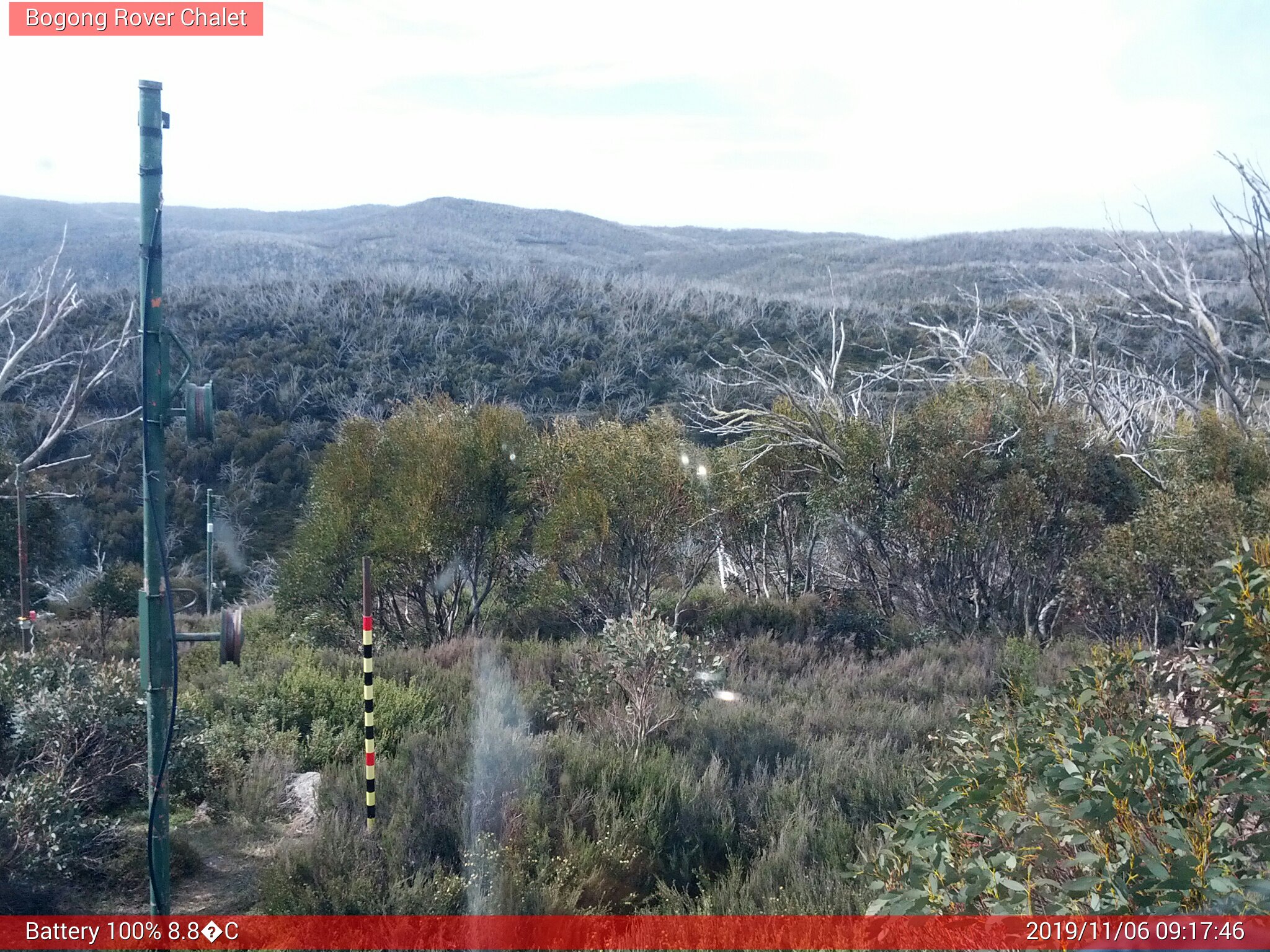 Bogong Web Cam 9:17am Wednesday 6th of November 2019