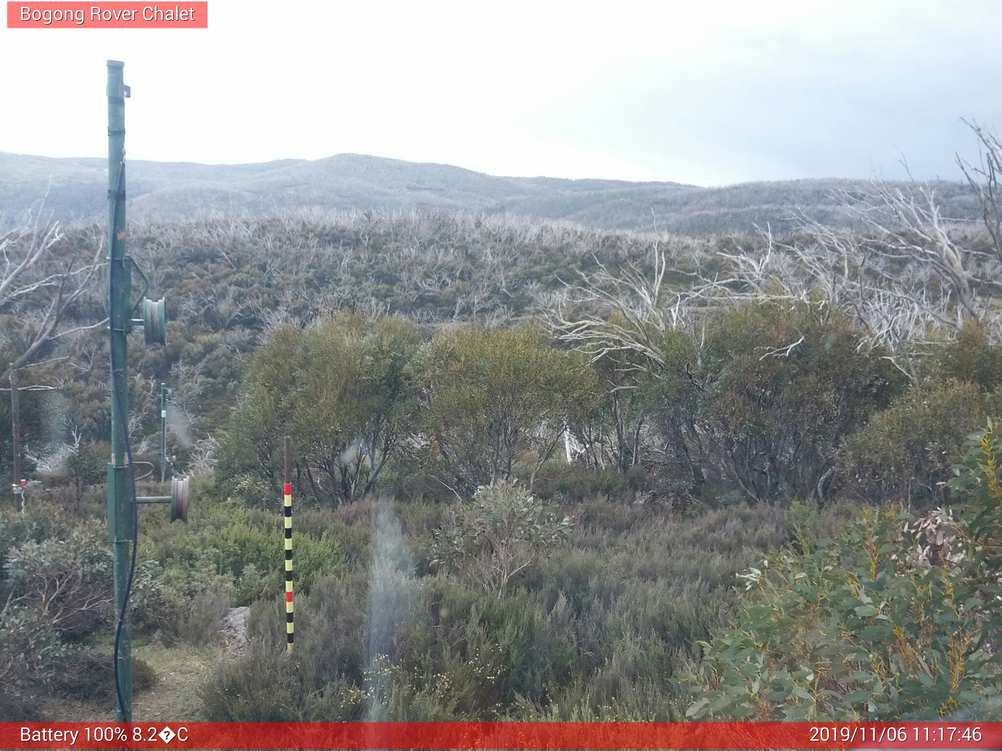 Bogong Web Cam 11:17am Wednesday 6th of November 2019