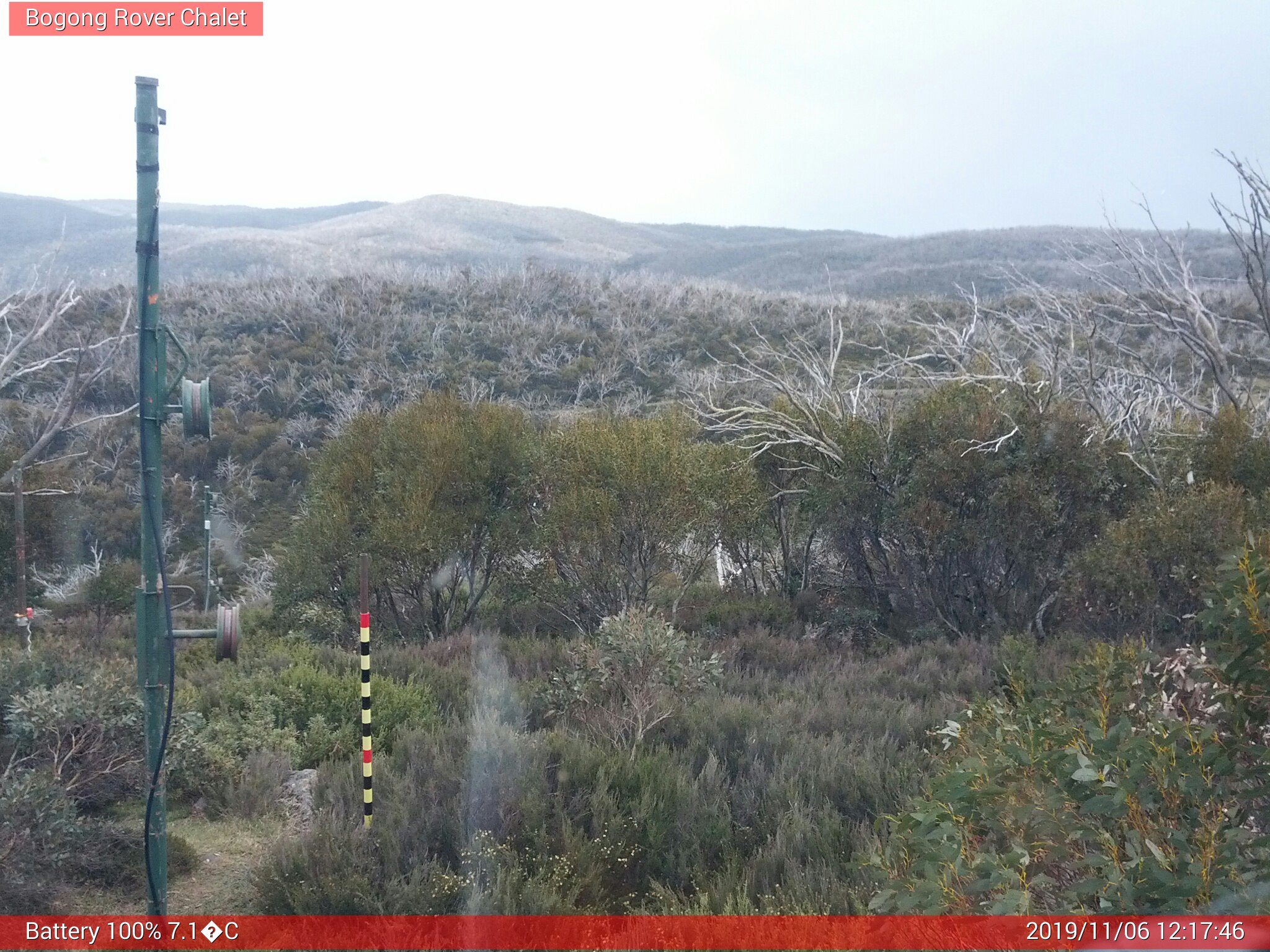 Bogong Web Cam 12:17pm Wednesday 6th of November 2019