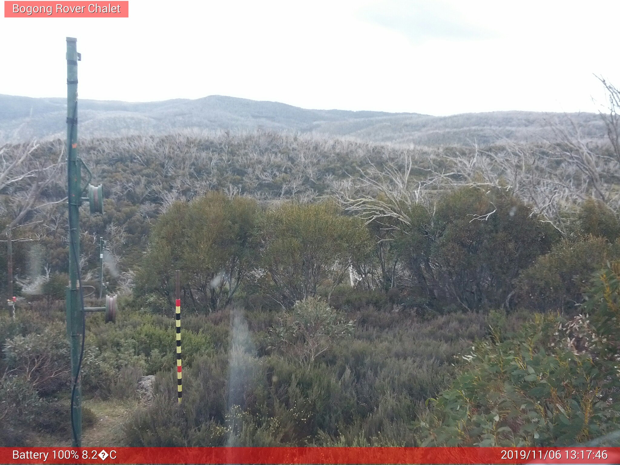 Bogong Web Cam 1:17pm Wednesday 6th of November 2019