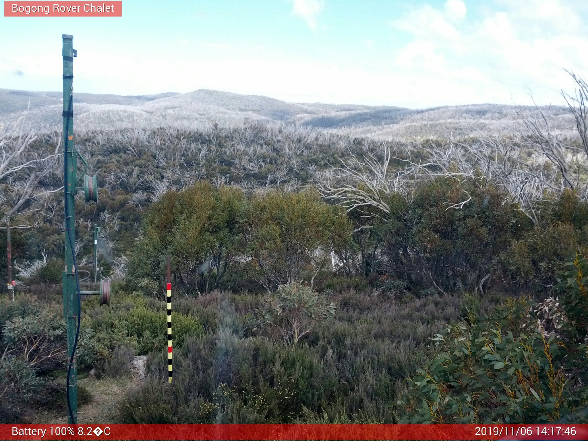 Bogong Web Cam 2:17pm Wednesday 6th of November 2019