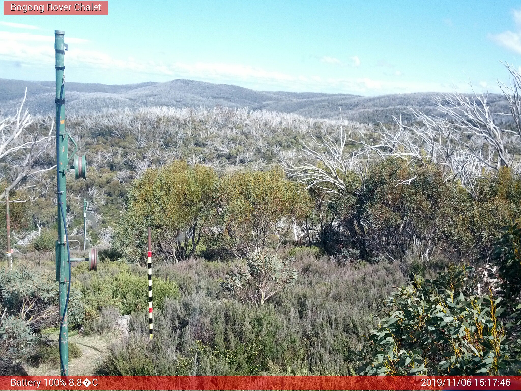 Bogong Web Cam 3:17pm Wednesday 6th of November 2019