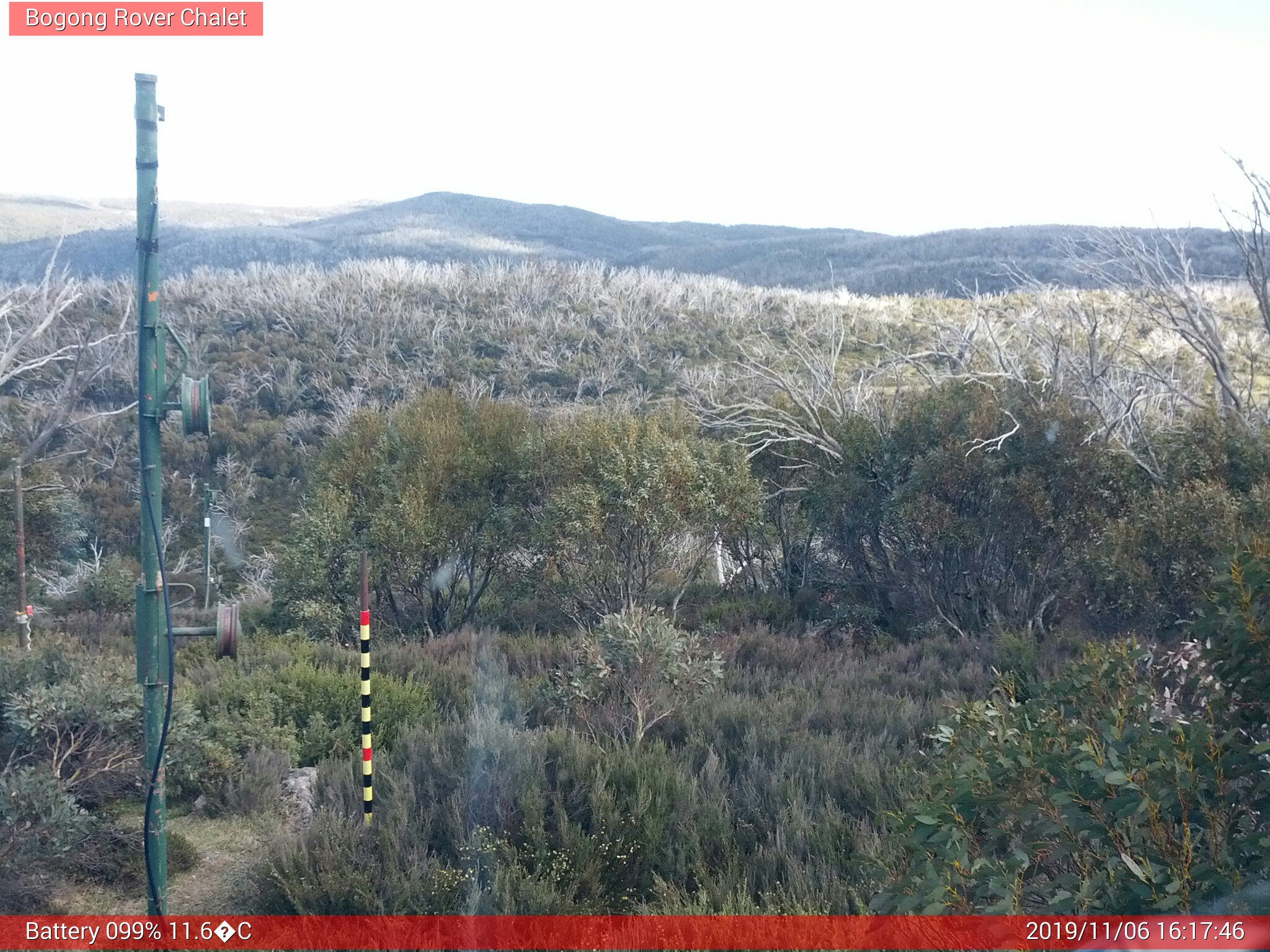 Bogong Web Cam 4:17pm Wednesday 6th of November 2019