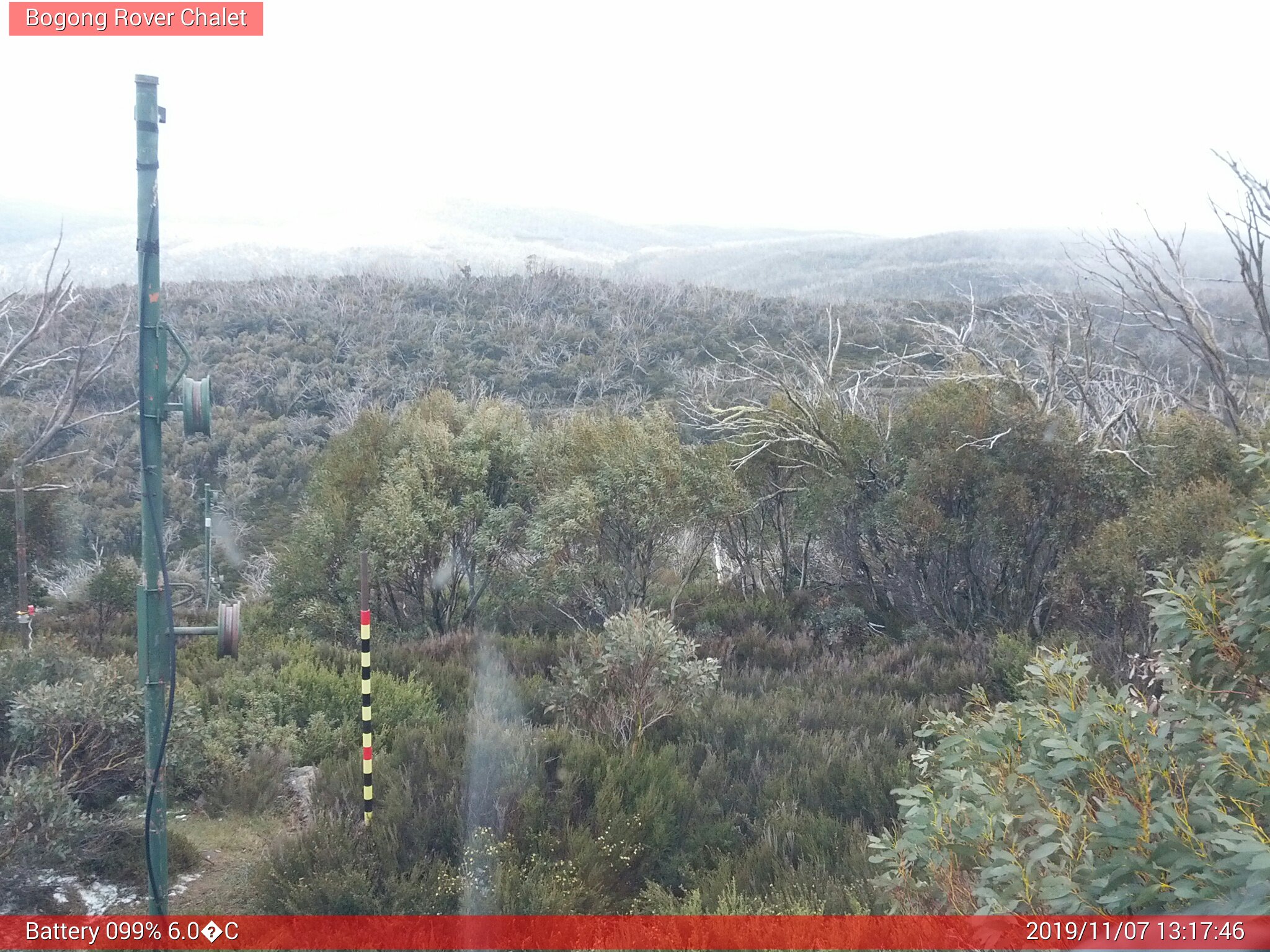 Bogong Web Cam 1:17pm Thursday 7th of November 2019