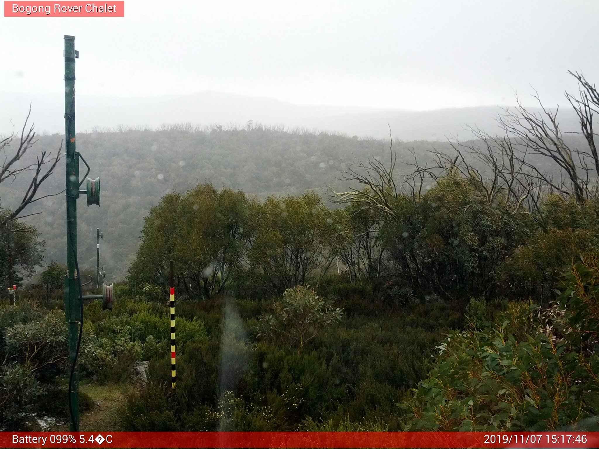 Bogong Web Cam 3:17pm Thursday 7th of November 2019