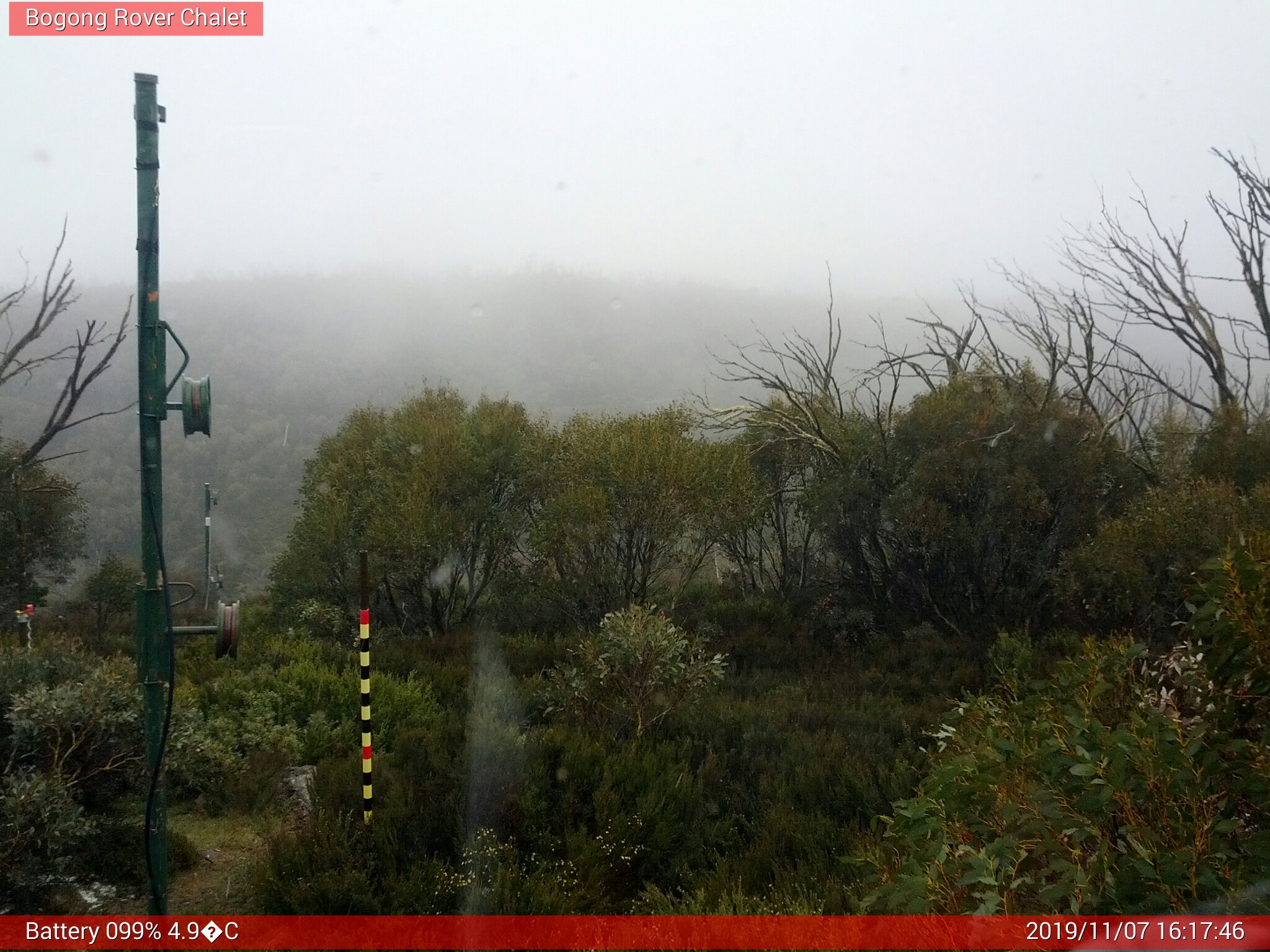 Bogong Web Cam 4:17pm Thursday 7th of November 2019