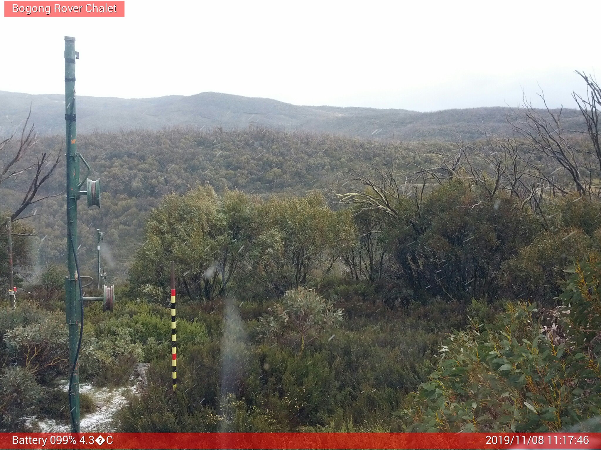 Bogong Web Cam 11:17am Friday 8th of November 2019