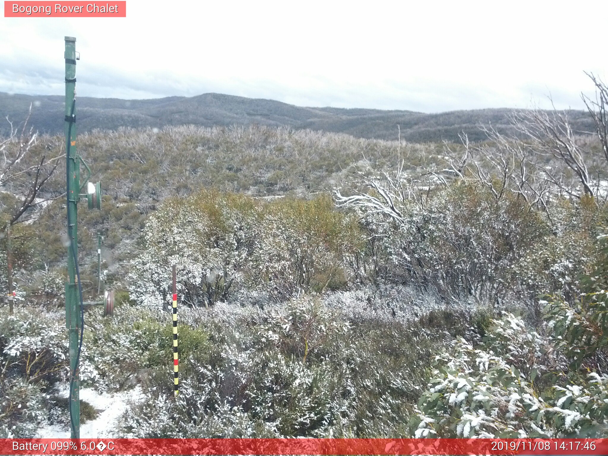 Bogong Web Cam 2:17pm Friday 8th of November 2019