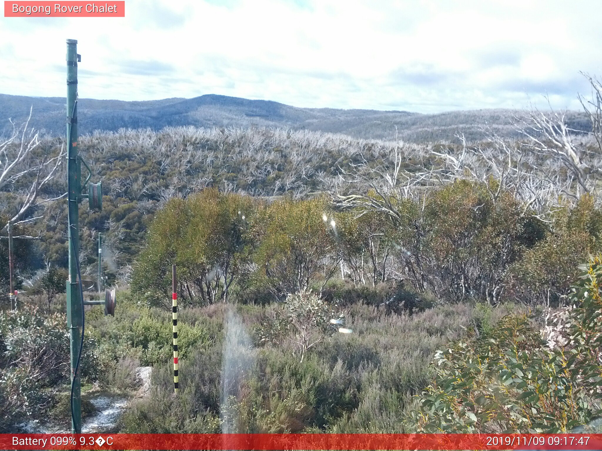 Bogong Web Cam 9:17am Saturday 9th of November 2019