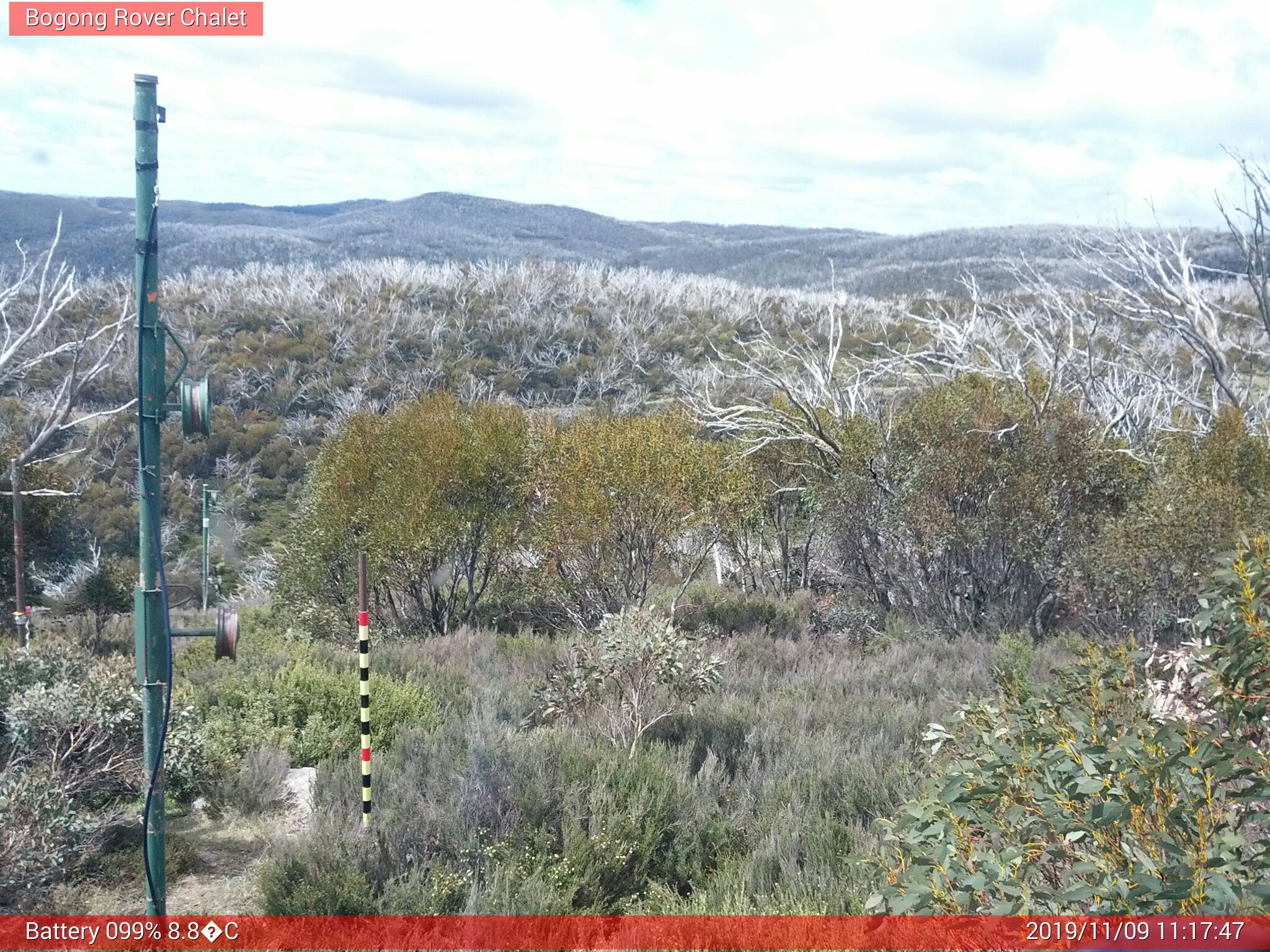 Bogong Web Cam 11:17am Saturday 9th of November 2019