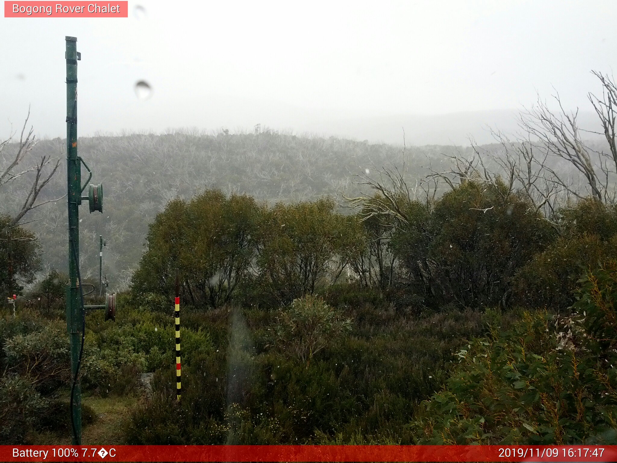 Bogong Web Cam 4:17pm Saturday 9th of November 2019