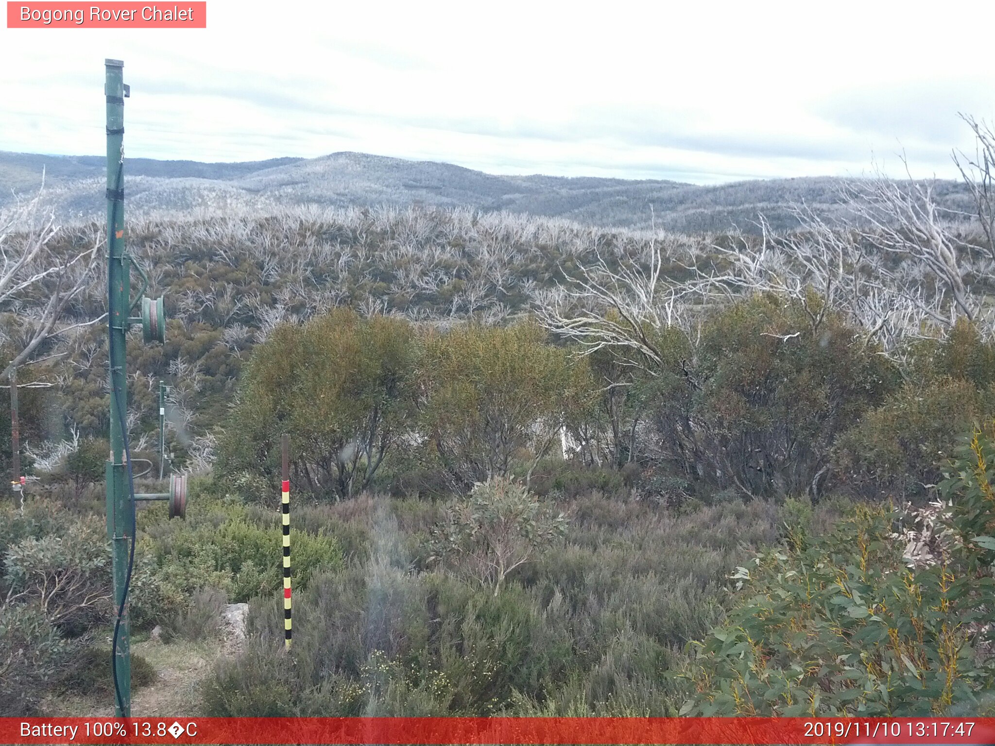 Bogong Web Cam 1:17pm Sunday 10th of November 2019