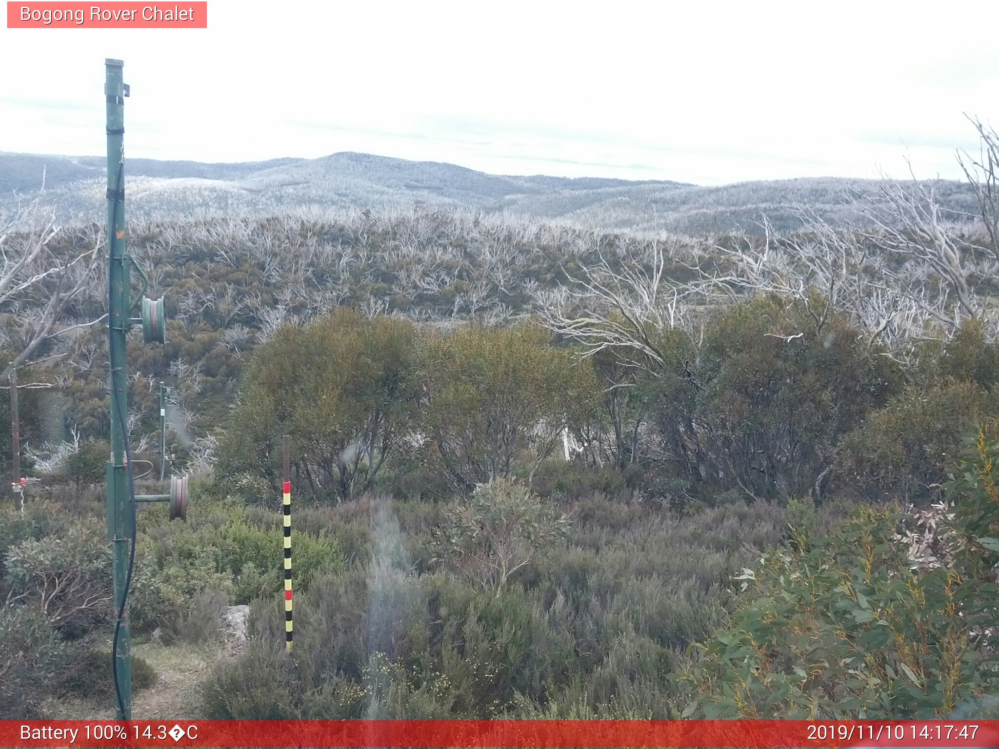 Bogong Web Cam 2:17pm Sunday 10th of November 2019