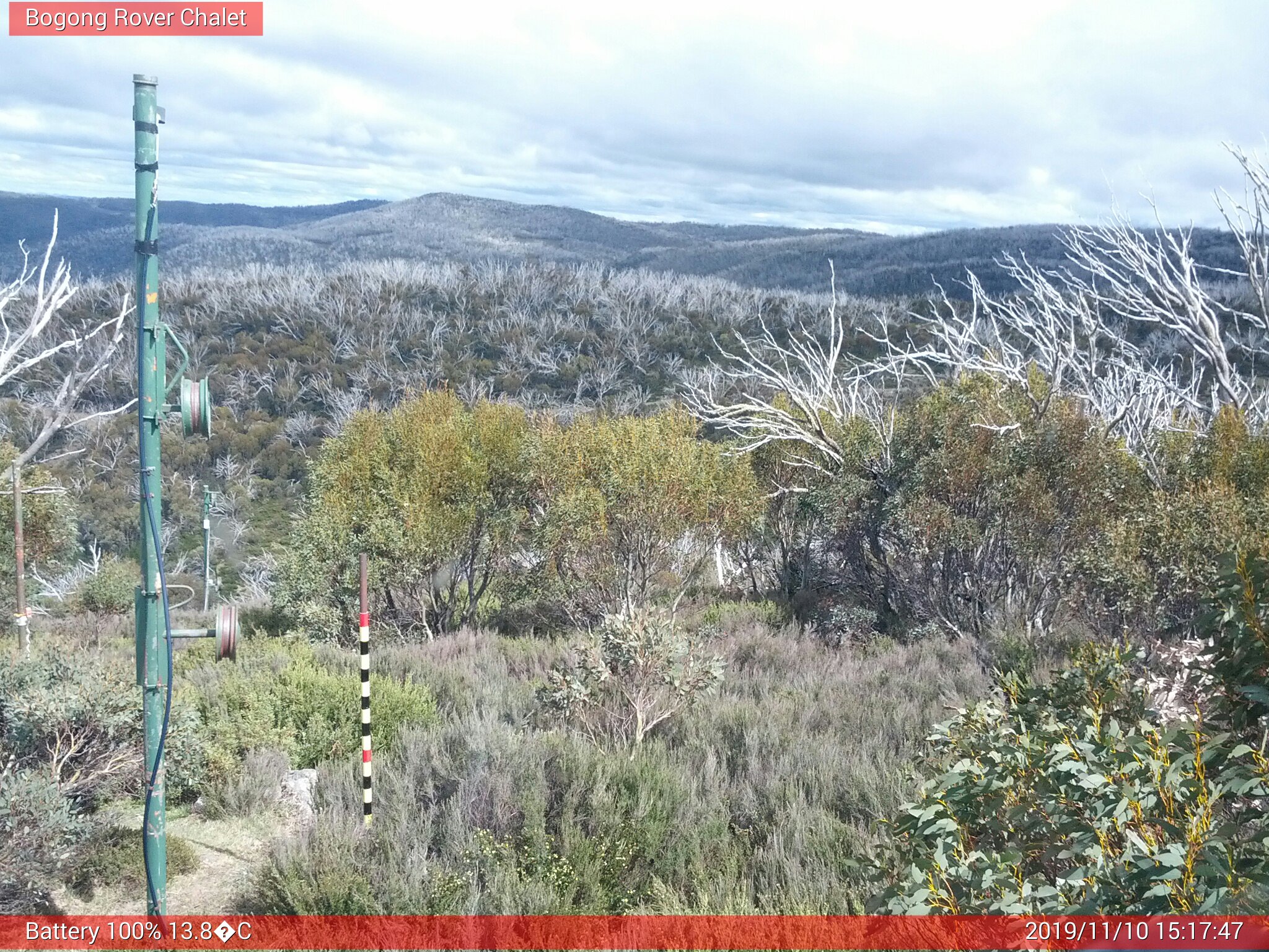 Bogong Web Cam 3:17pm Sunday 10th of November 2019