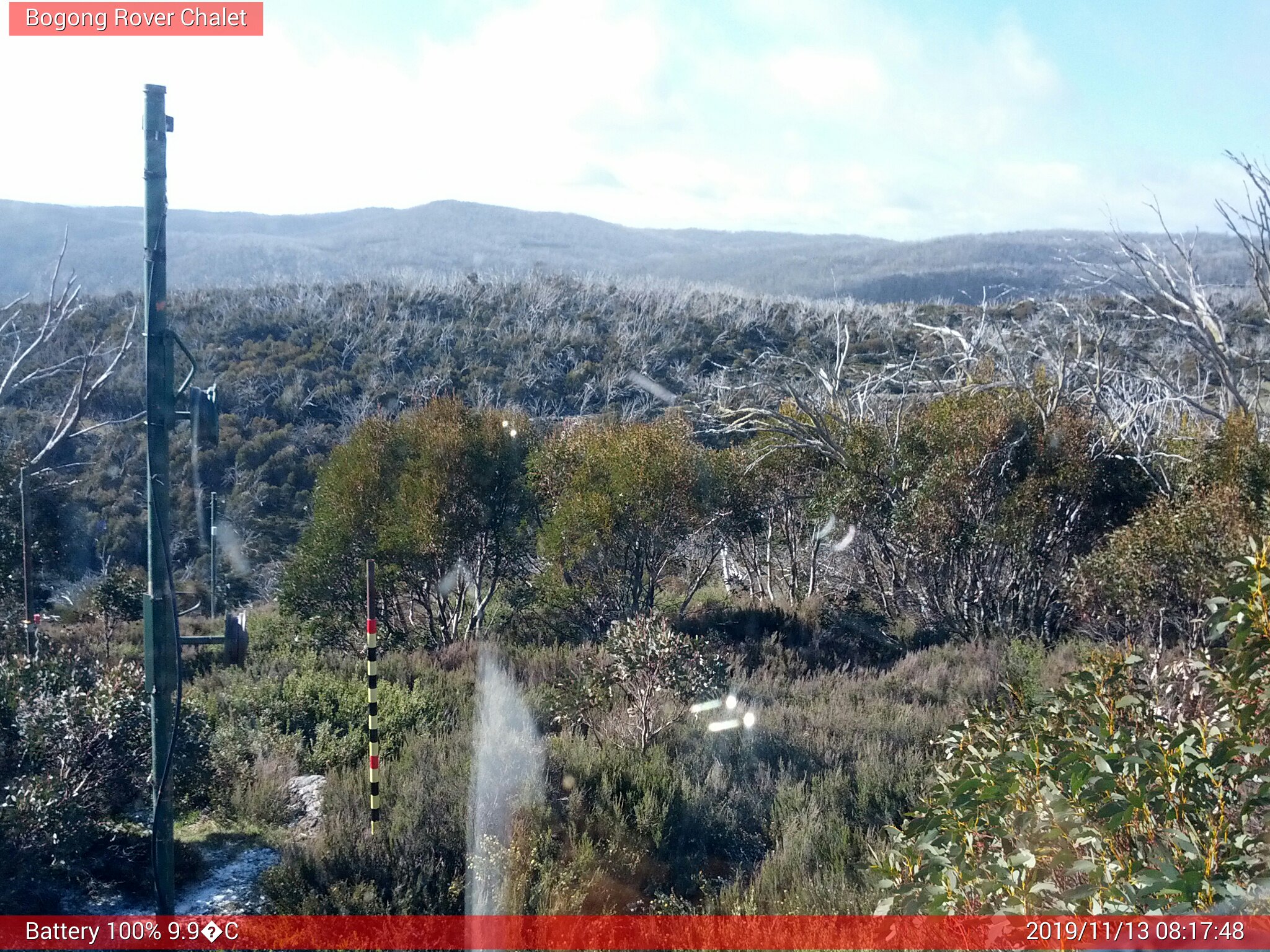 Bogong Web Cam 8:17am Wednesday 13th of November 2019