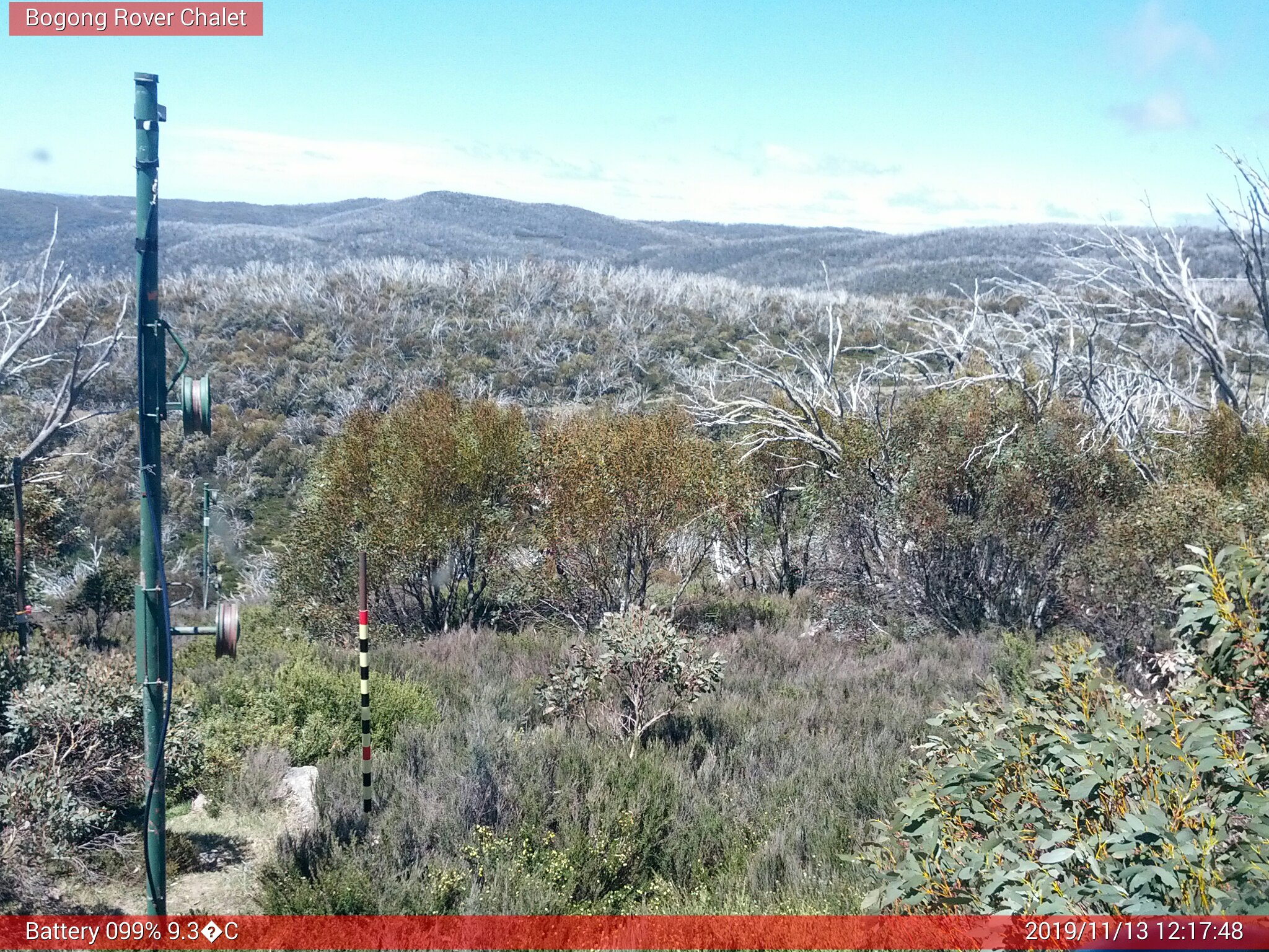 Bogong Web Cam 12:17pm Wednesday 13th of November 2019