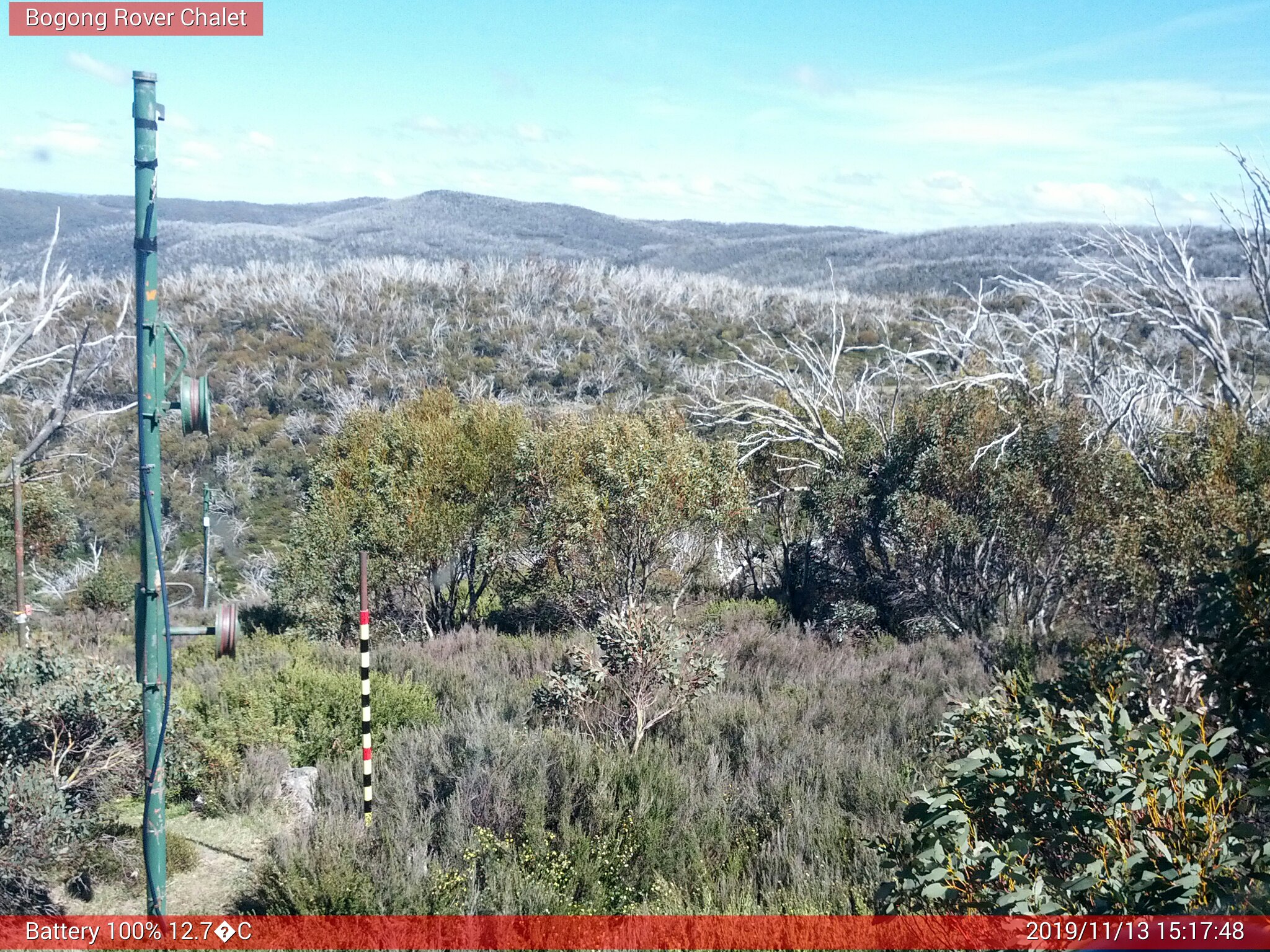 Bogong Web Cam 3:17pm Wednesday 13th of November 2019