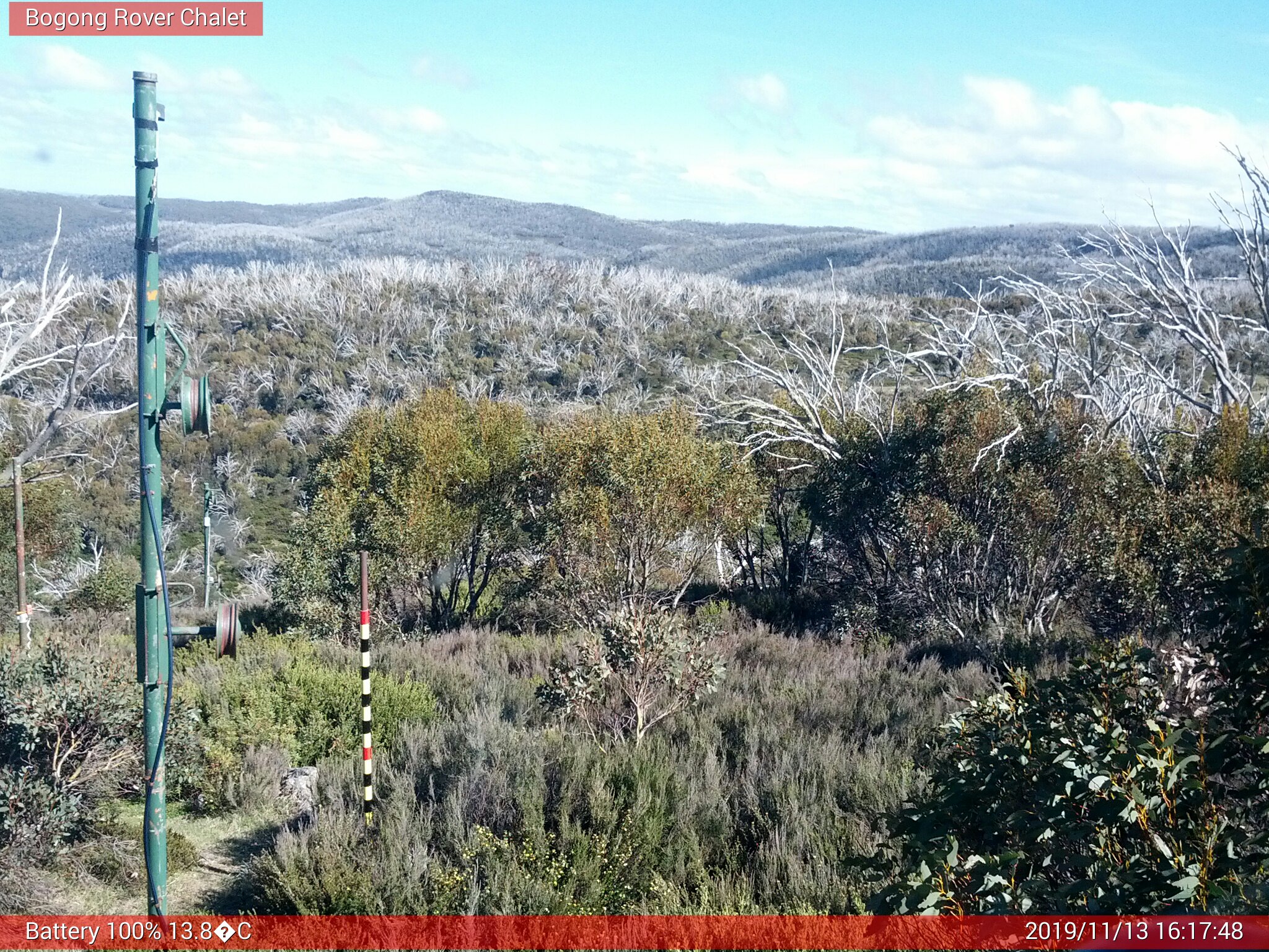 Bogong Web Cam 4:17pm Wednesday 13th of November 2019