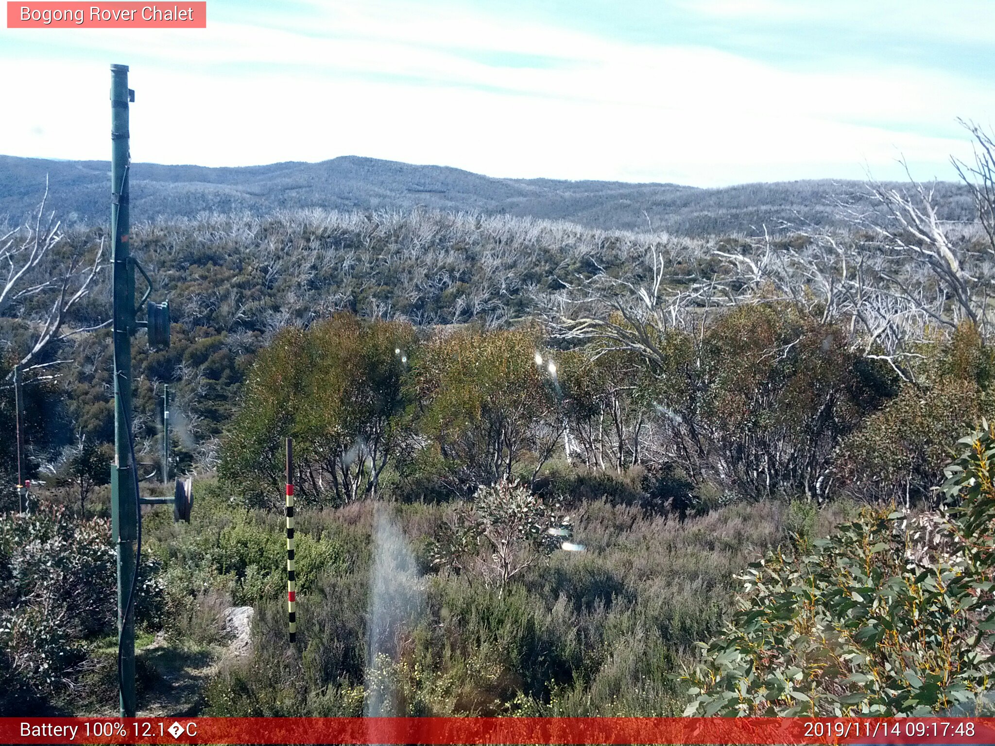 Bogong Web Cam 9:17am Thursday 14th of November 2019