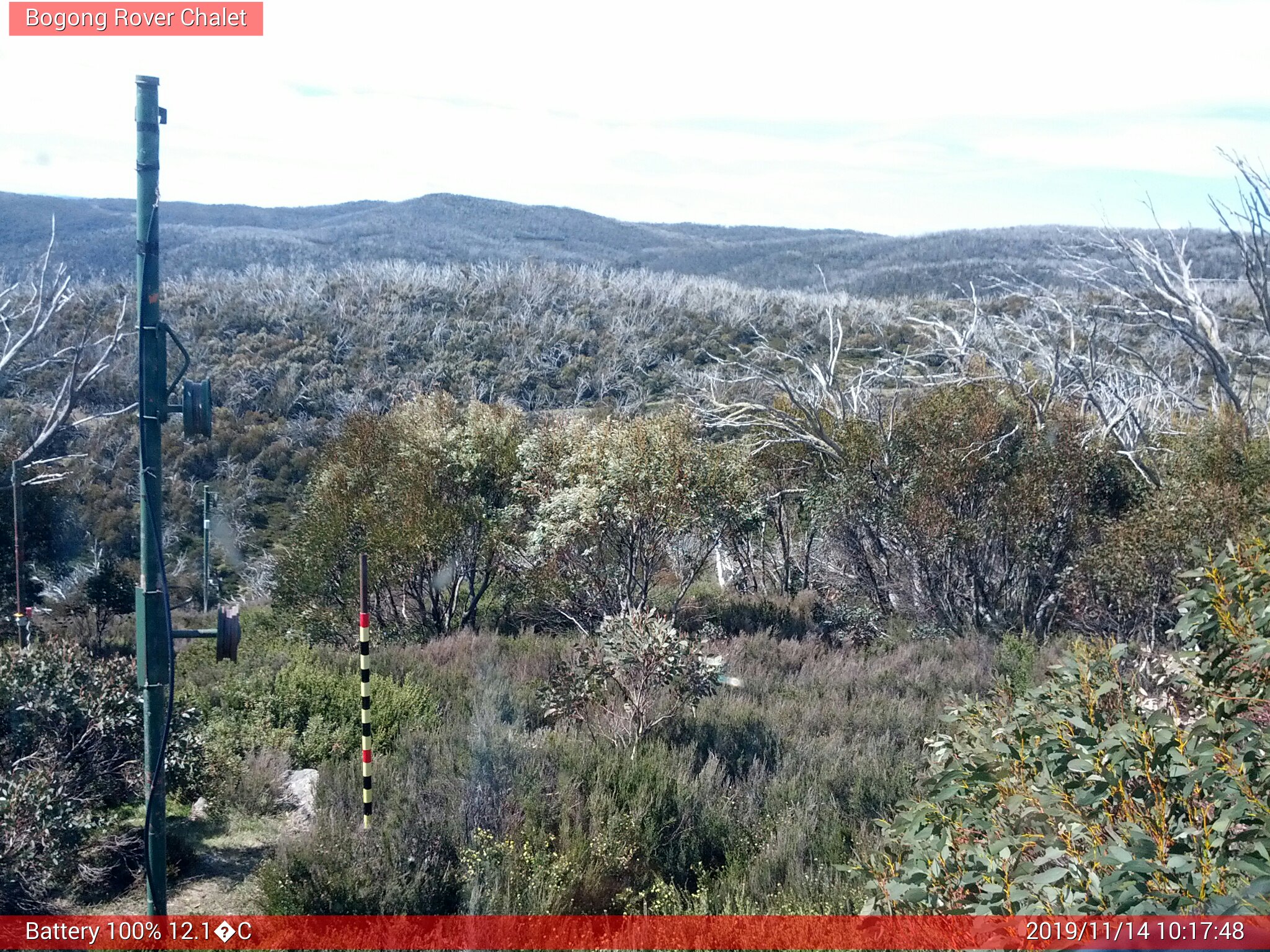 Bogong Web Cam 10:17am Thursday 14th of November 2019