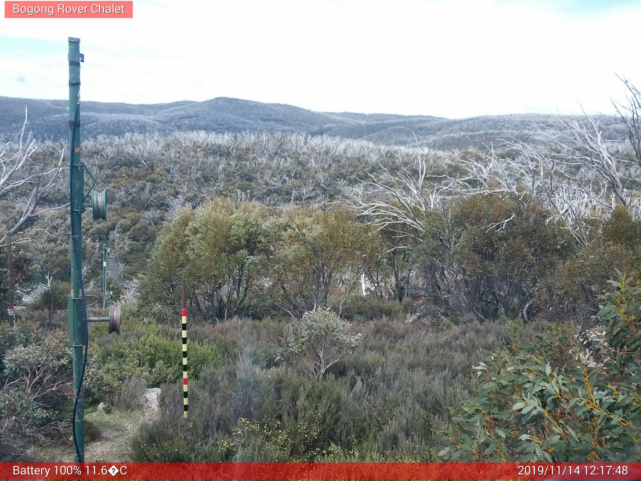 Bogong Web Cam 12:17pm Thursday 14th of November 2019