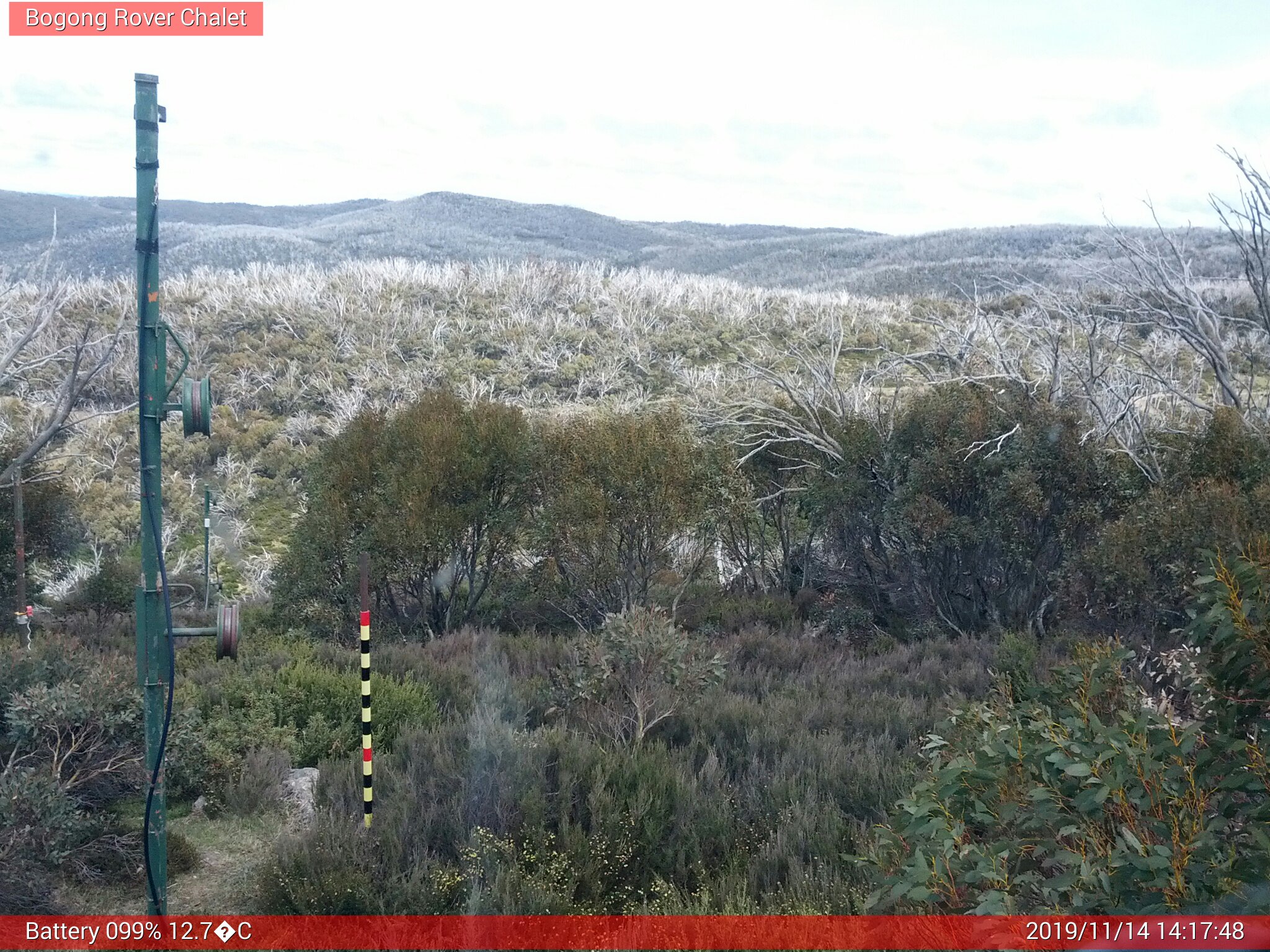 Bogong Web Cam 2:17pm Thursday 14th of November 2019