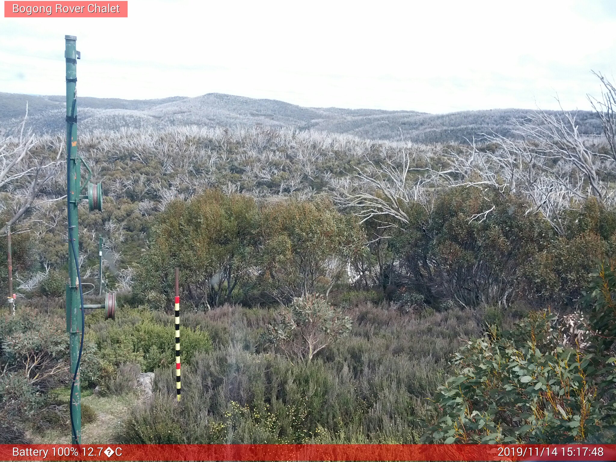 Bogong Web Cam 3:17pm Thursday 14th of November 2019