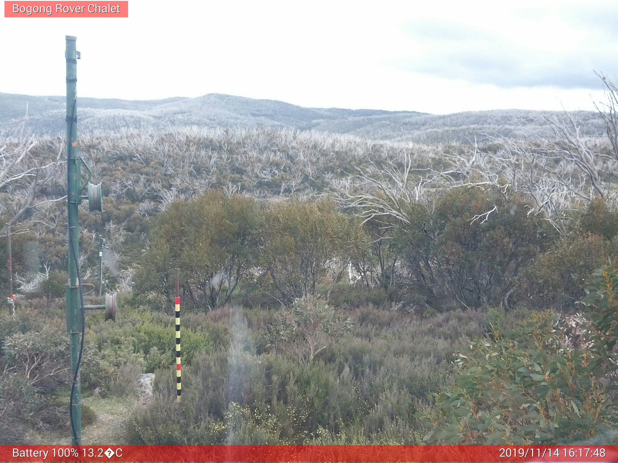 Bogong Web Cam 4:17pm Thursday 14th of November 2019