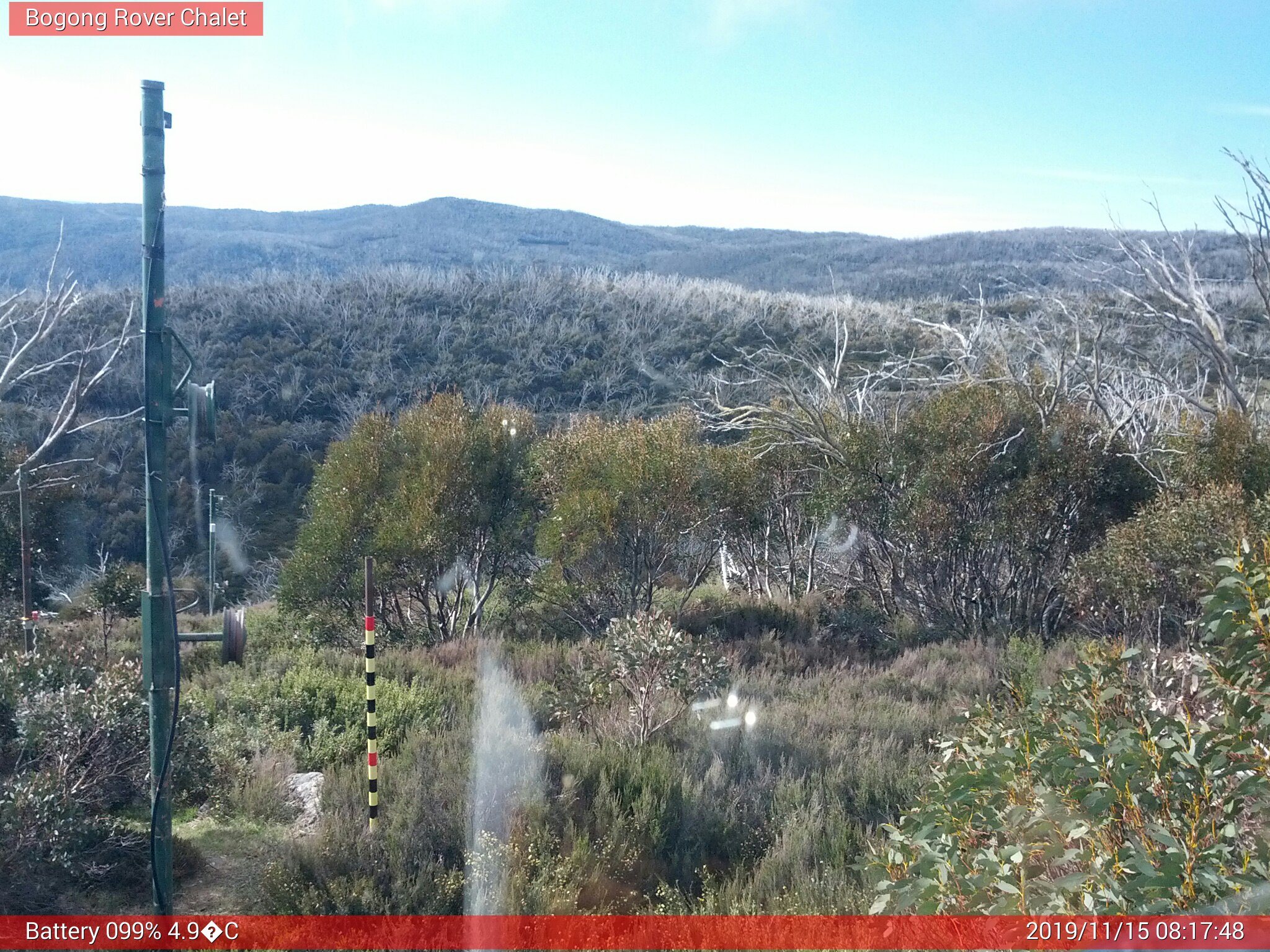 Bogong Web Cam 8:17am Friday 15th of November 2019