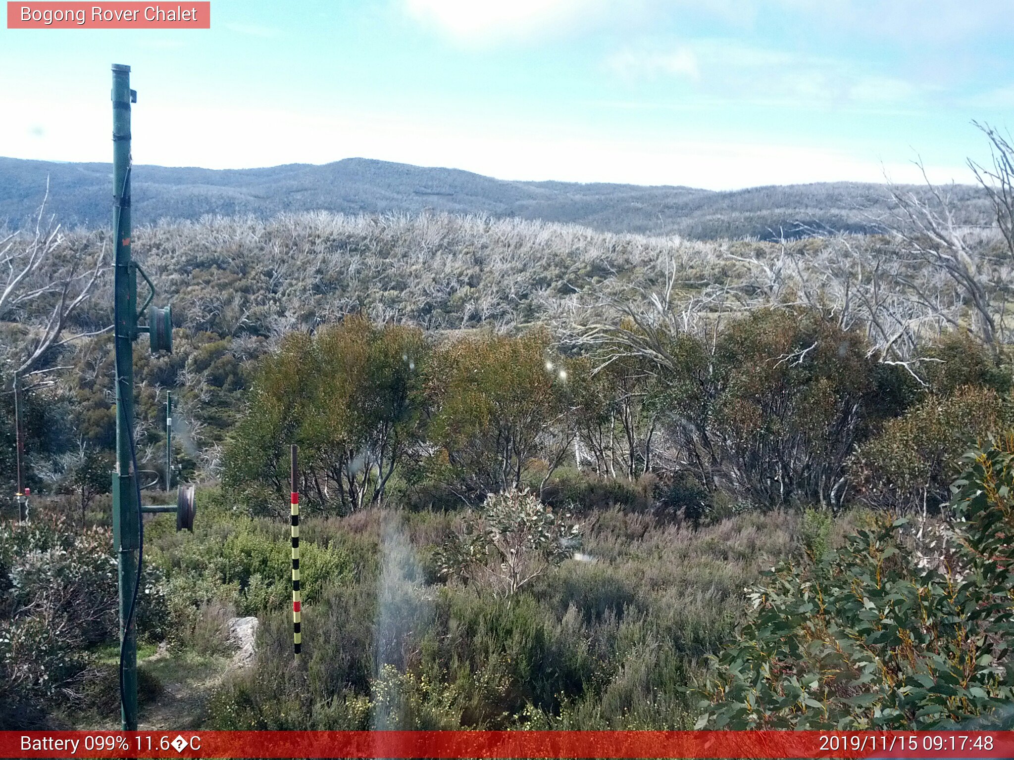 Bogong Web Cam 9:17am Friday 15th of November 2019