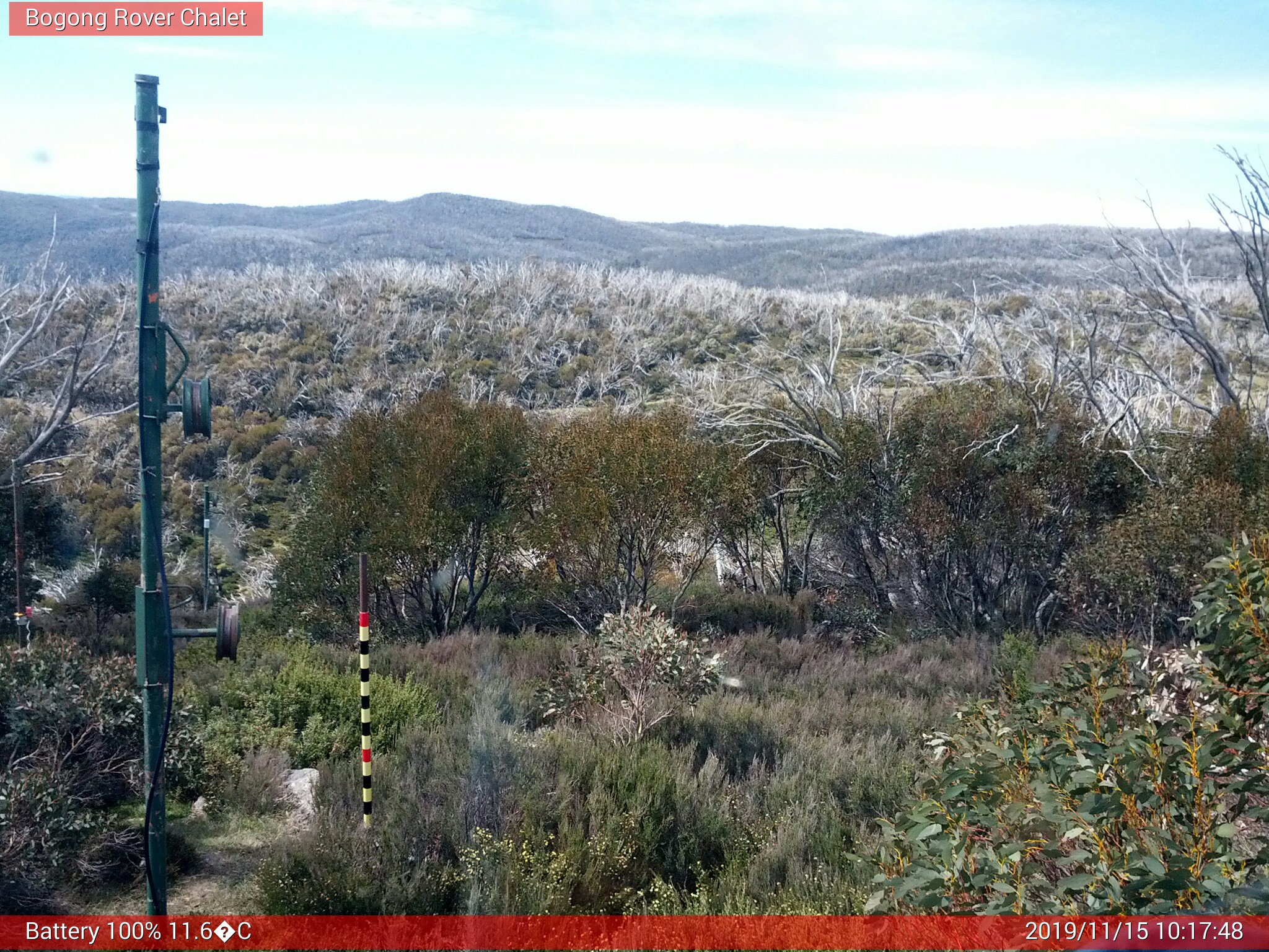 Bogong Web Cam 10:17am Friday 15th of November 2019