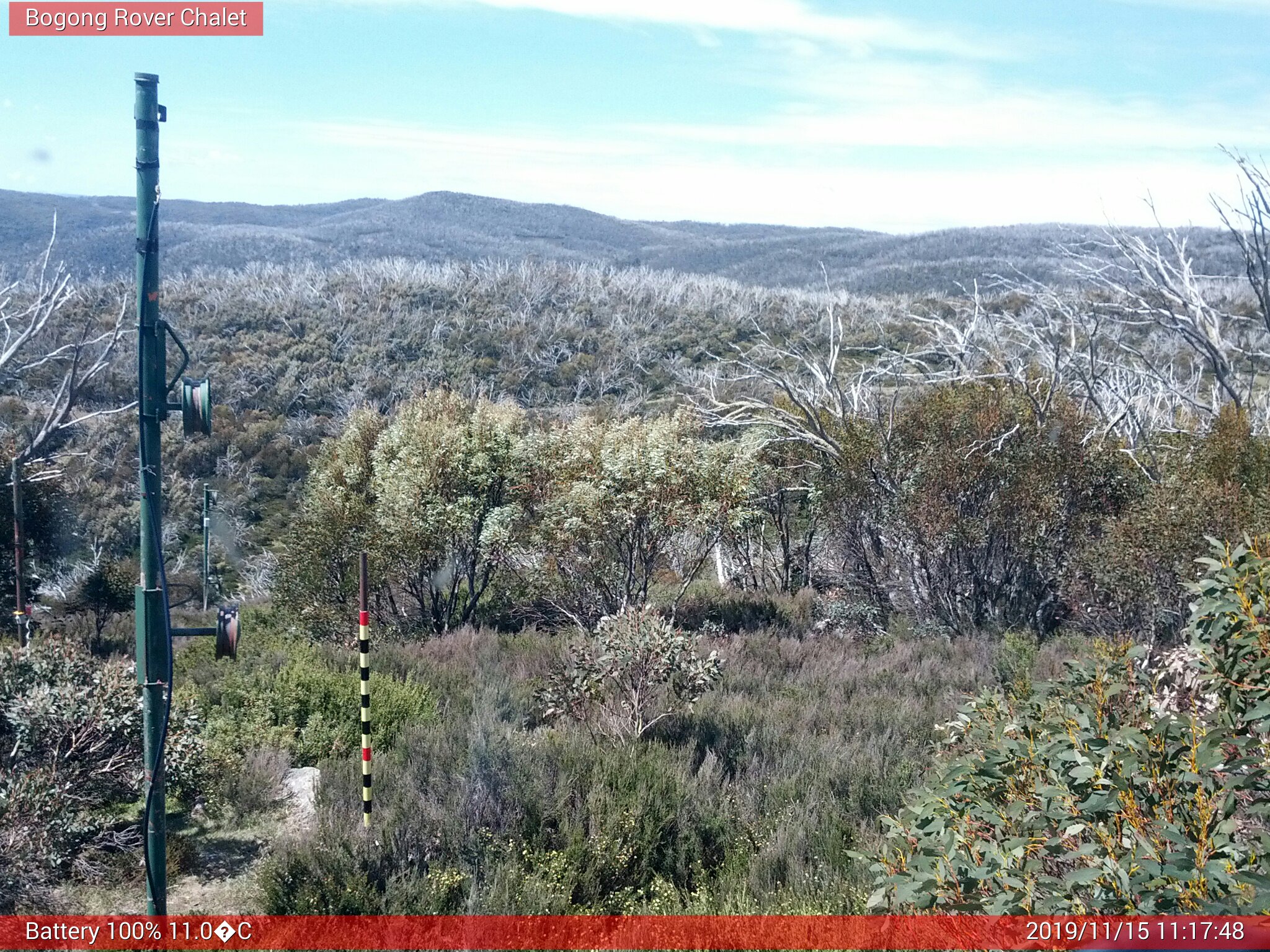 Bogong Web Cam 11:17am Friday 15th of November 2019