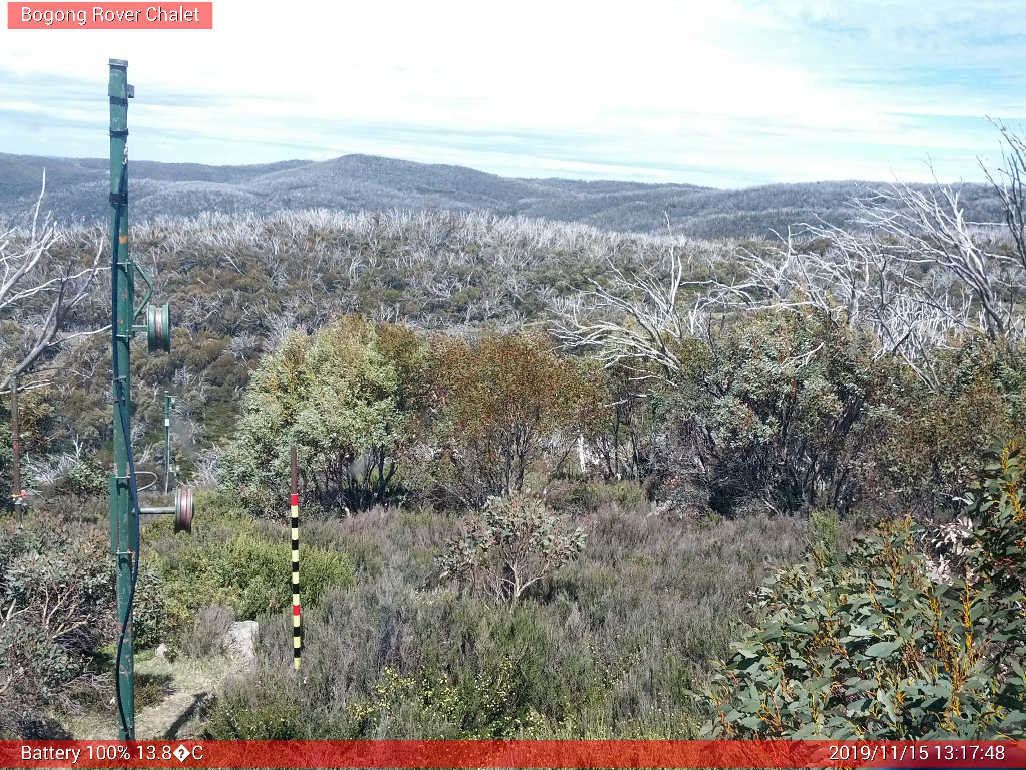 Bogong Web Cam 1:17pm Friday 15th of November 2019