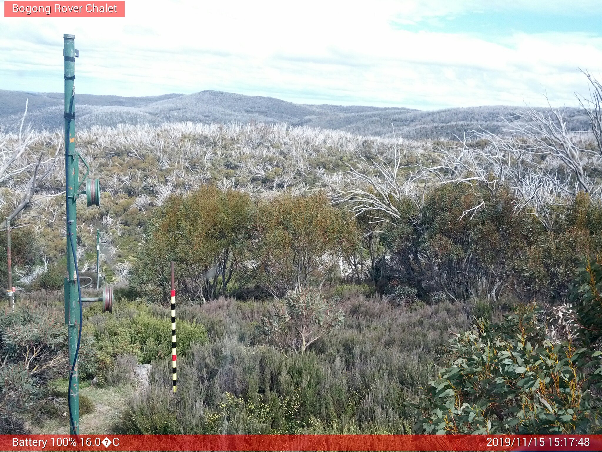 Bogong Web Cam 3:17pm Friday 15th of November 2019