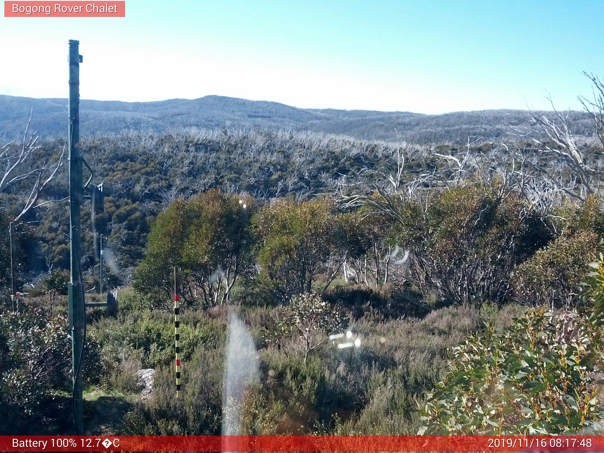 Bogong Web Cam 8:17am Saturday 16th of November 2019