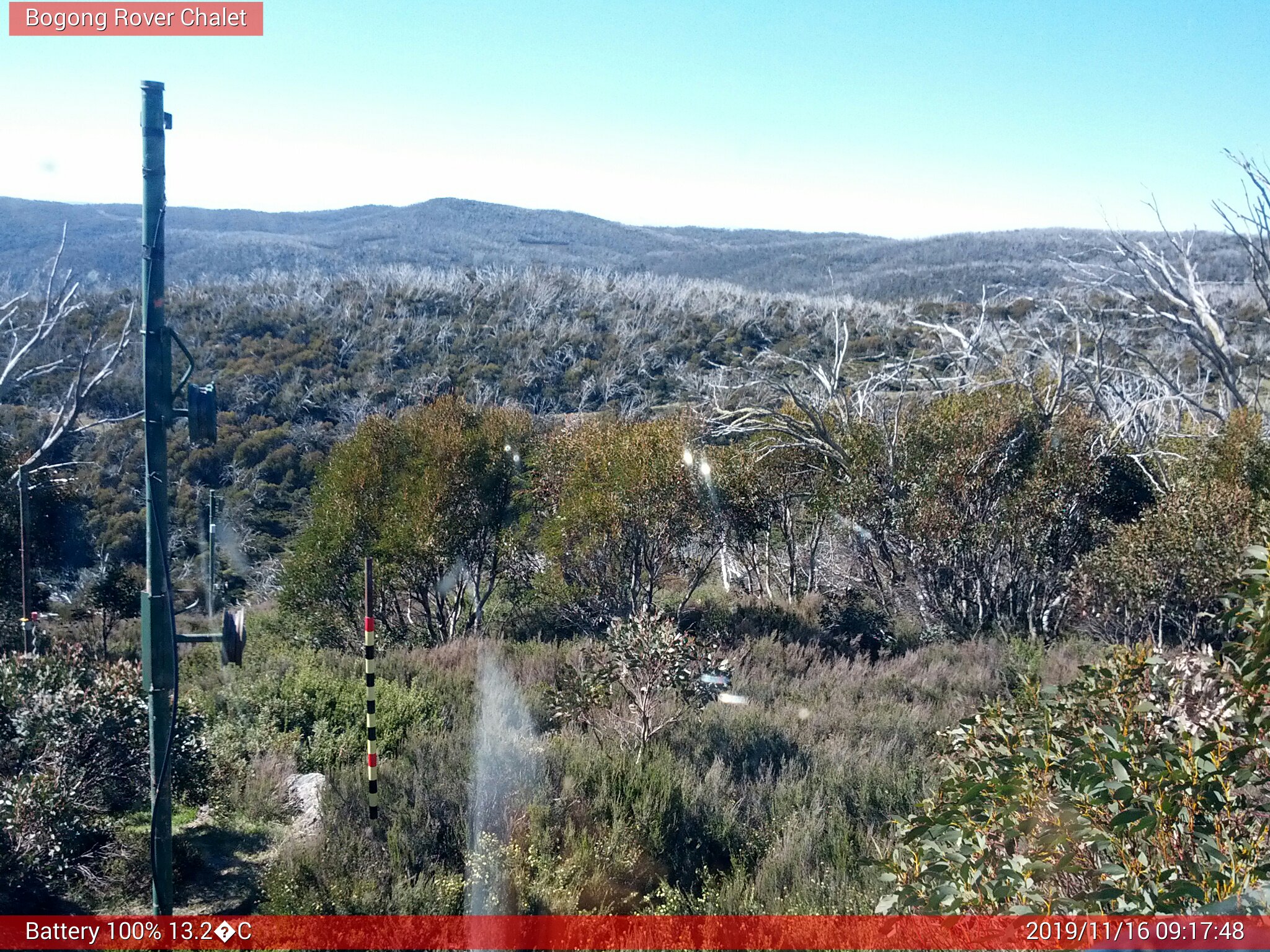 Bogong Web Cam 9:17am Saturday 16th of November 2019