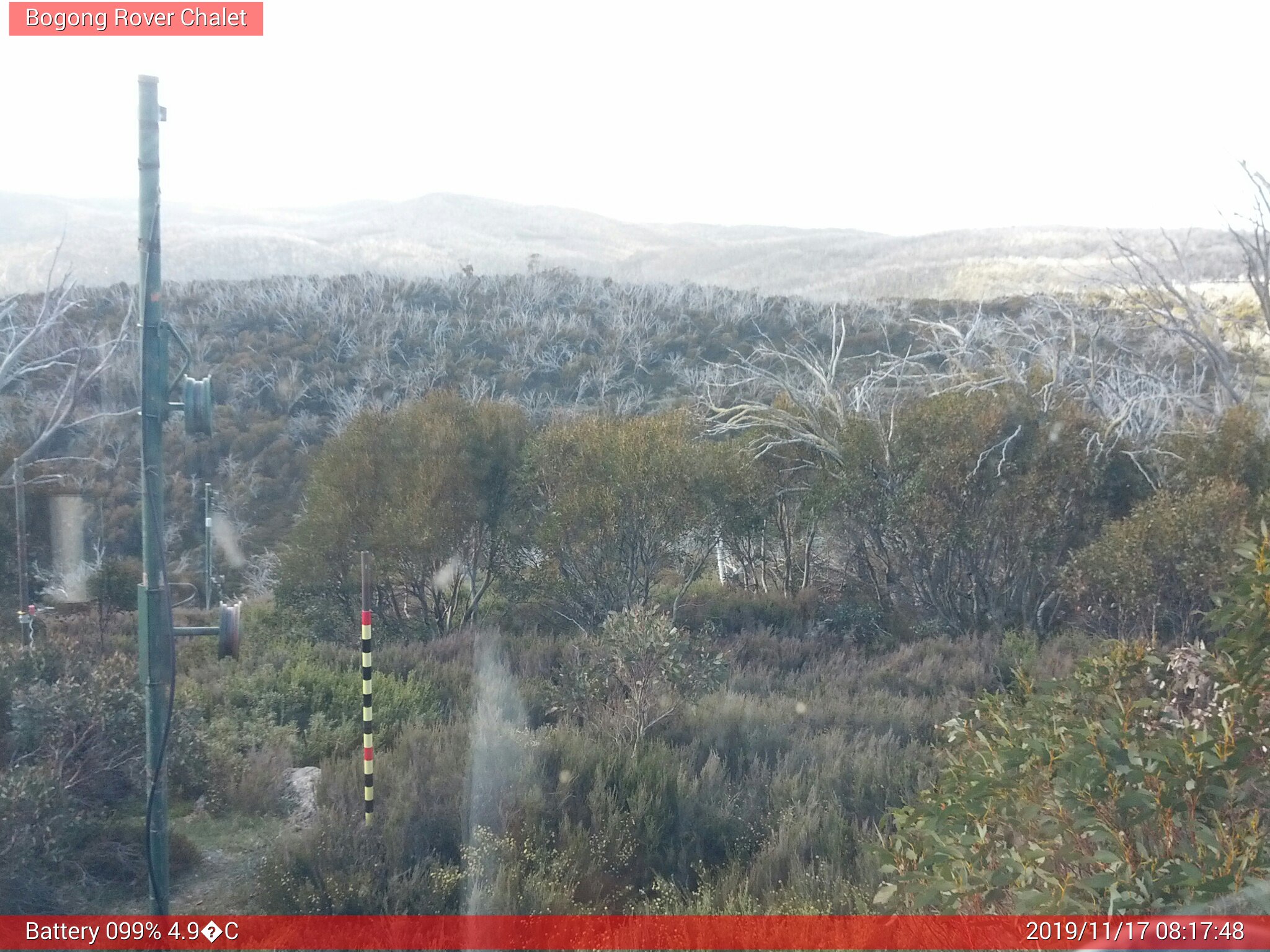 Bogong Web Cam 8:17am Sunday 17th of November 2019