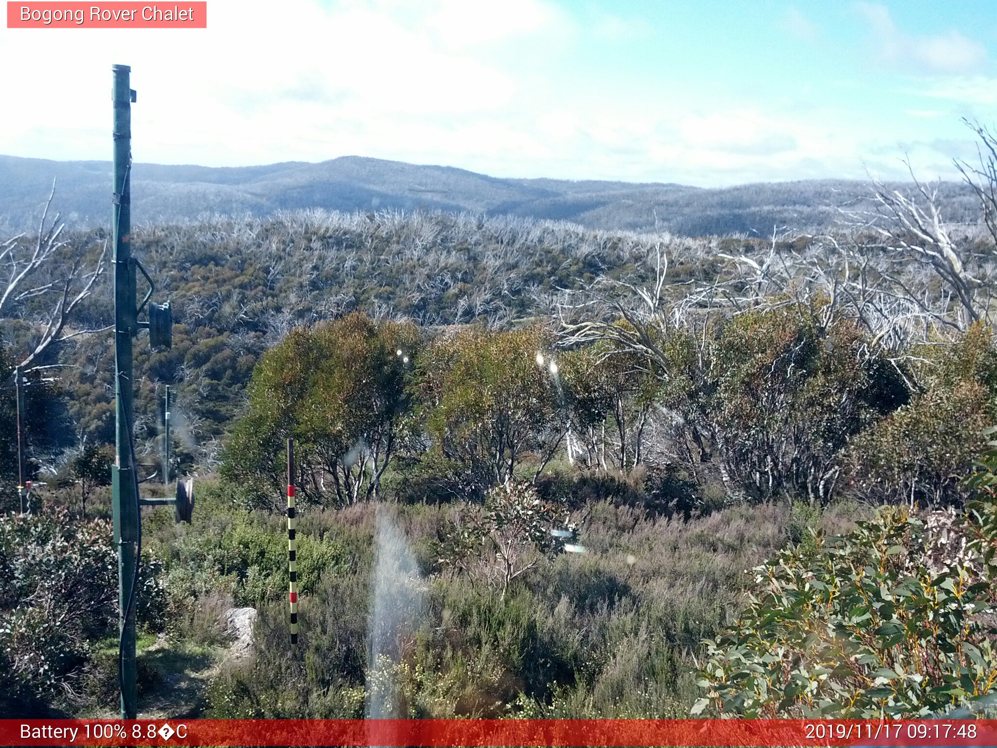 Bogong Web Cam 9:17am Sunday 17th of November 2019