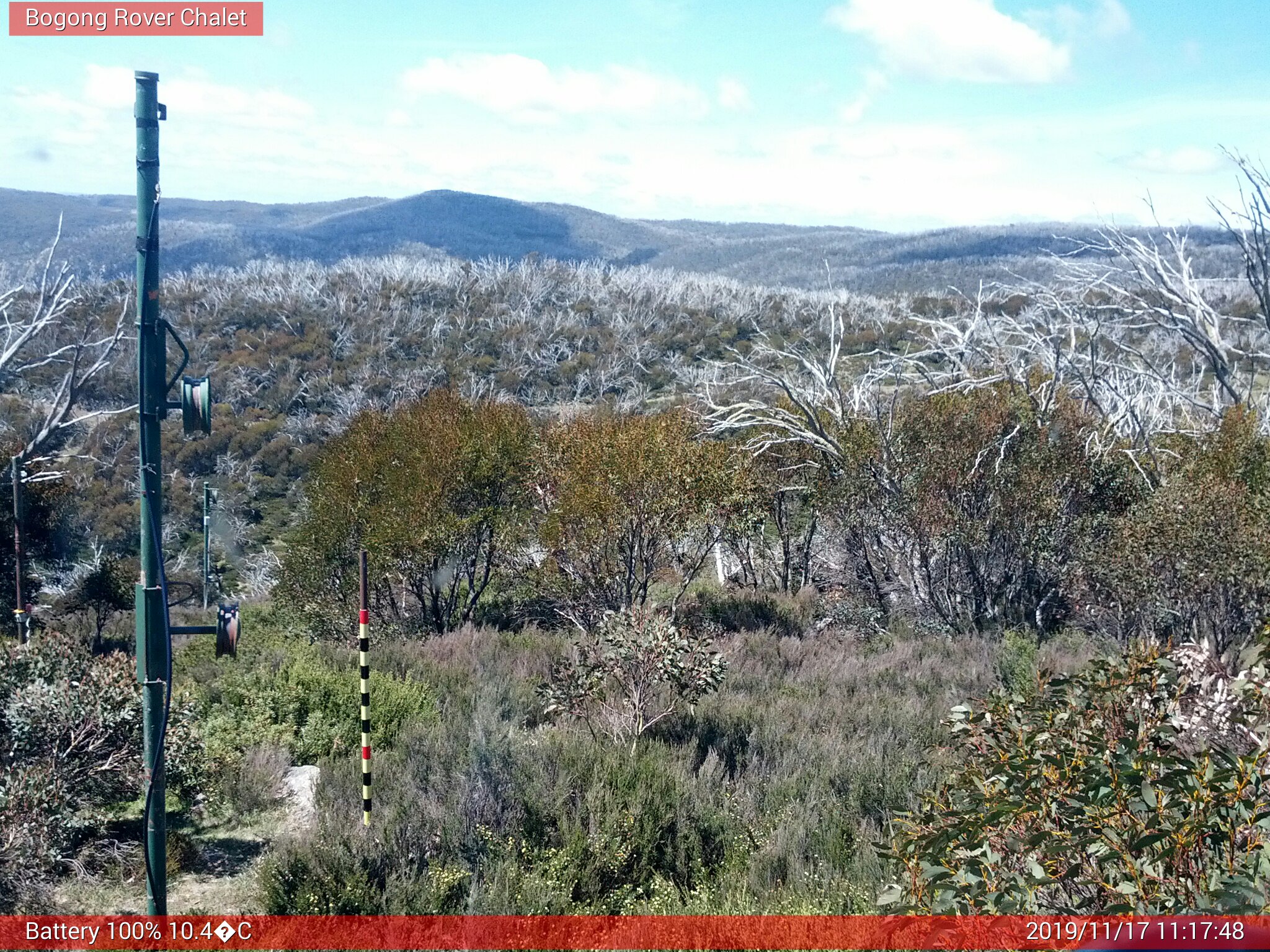 Bogong Web Cam 11:17am Sunday 17th of November 2019