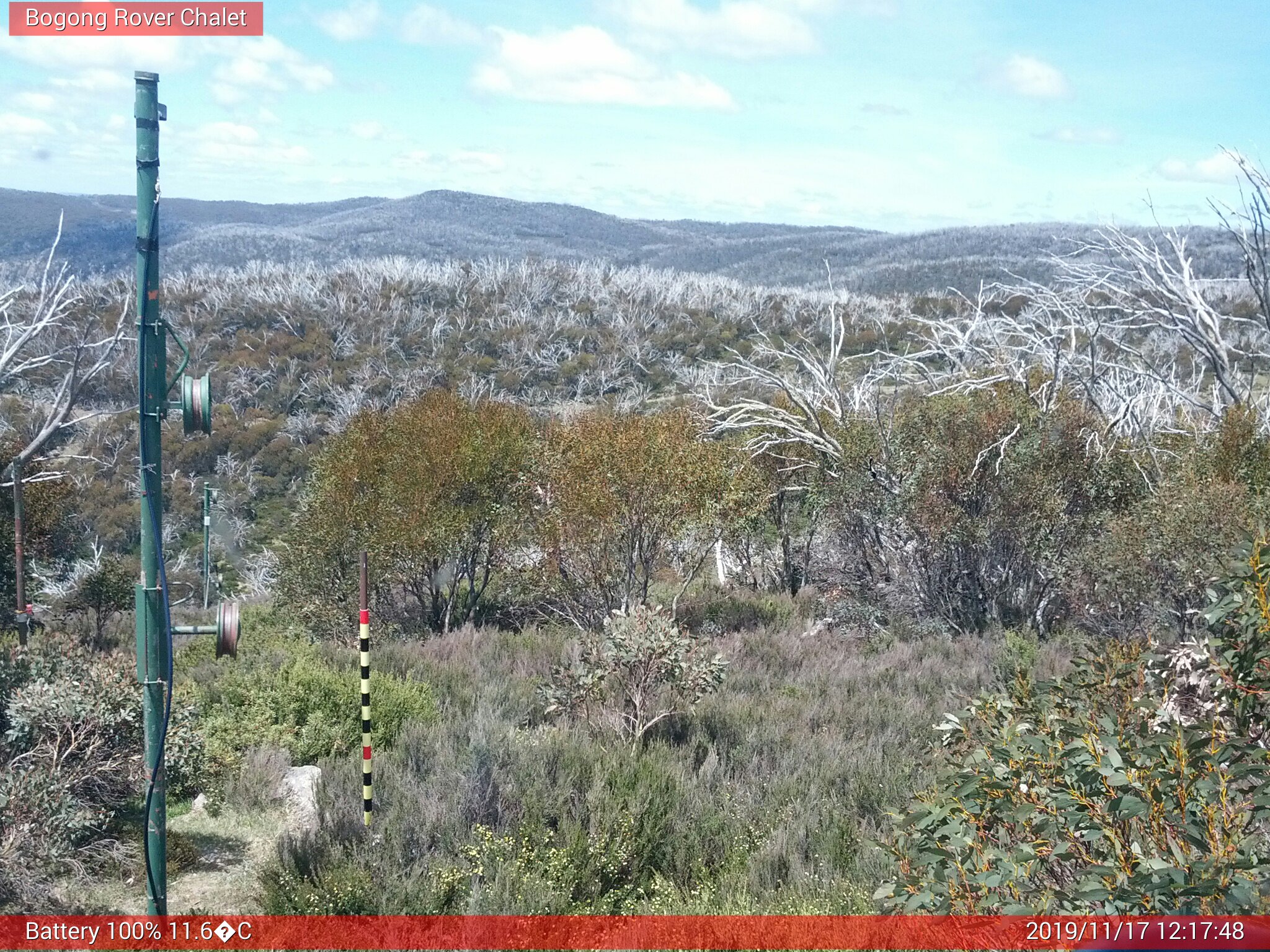 Bogong Web Cam 12:17pm Sunday 17th of November 2019