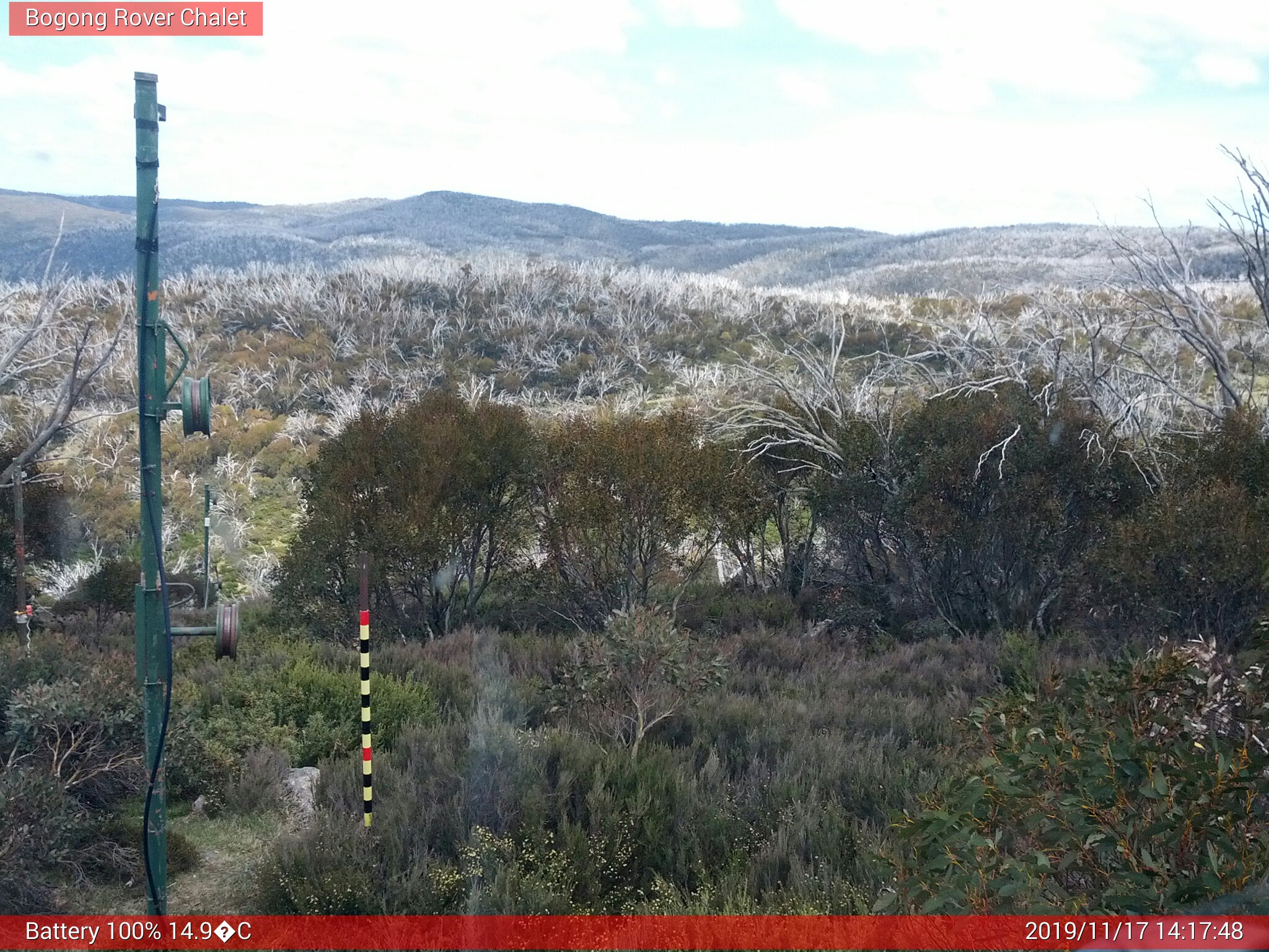 Bogong Web Cam 2:17pm Sunday 17th of November 2019