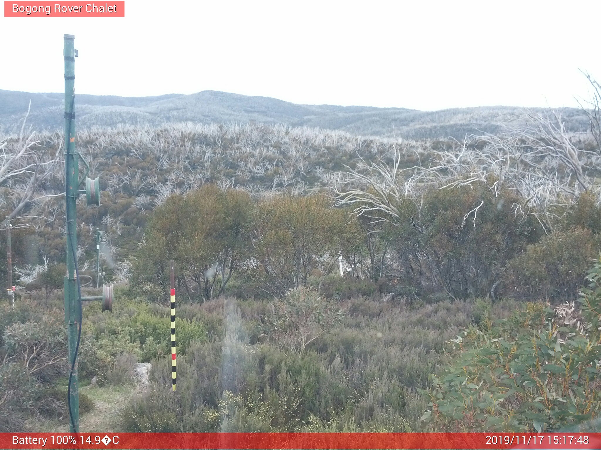 Bogong Web Cam 3:17pm Sunday 17th of November 2019