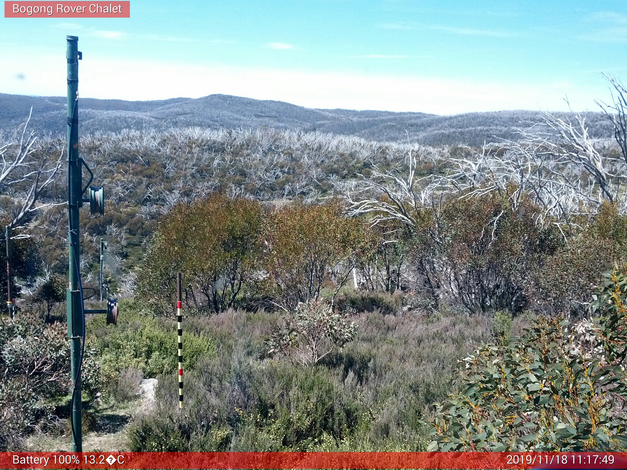 Bogong Web Cam 11:17am Monday 18th of November 2019